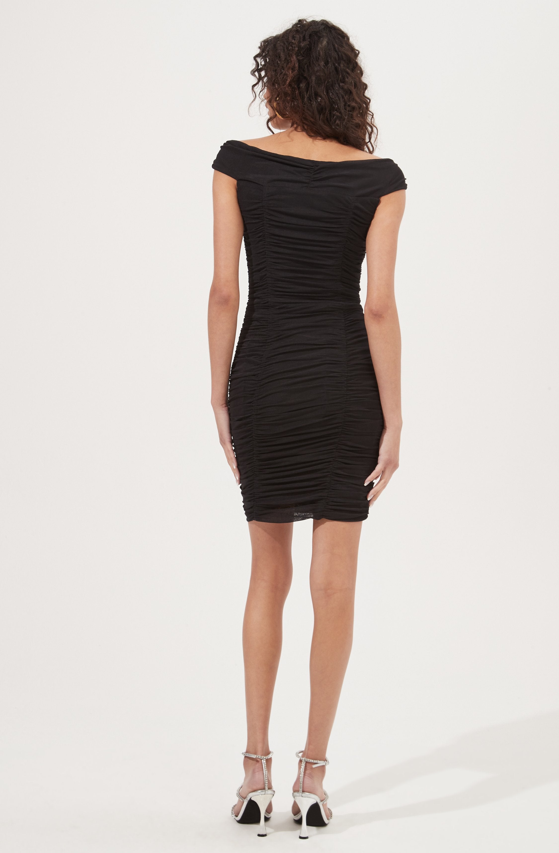 Bradbury Ruched Bodycon Mini Dress-Aljck