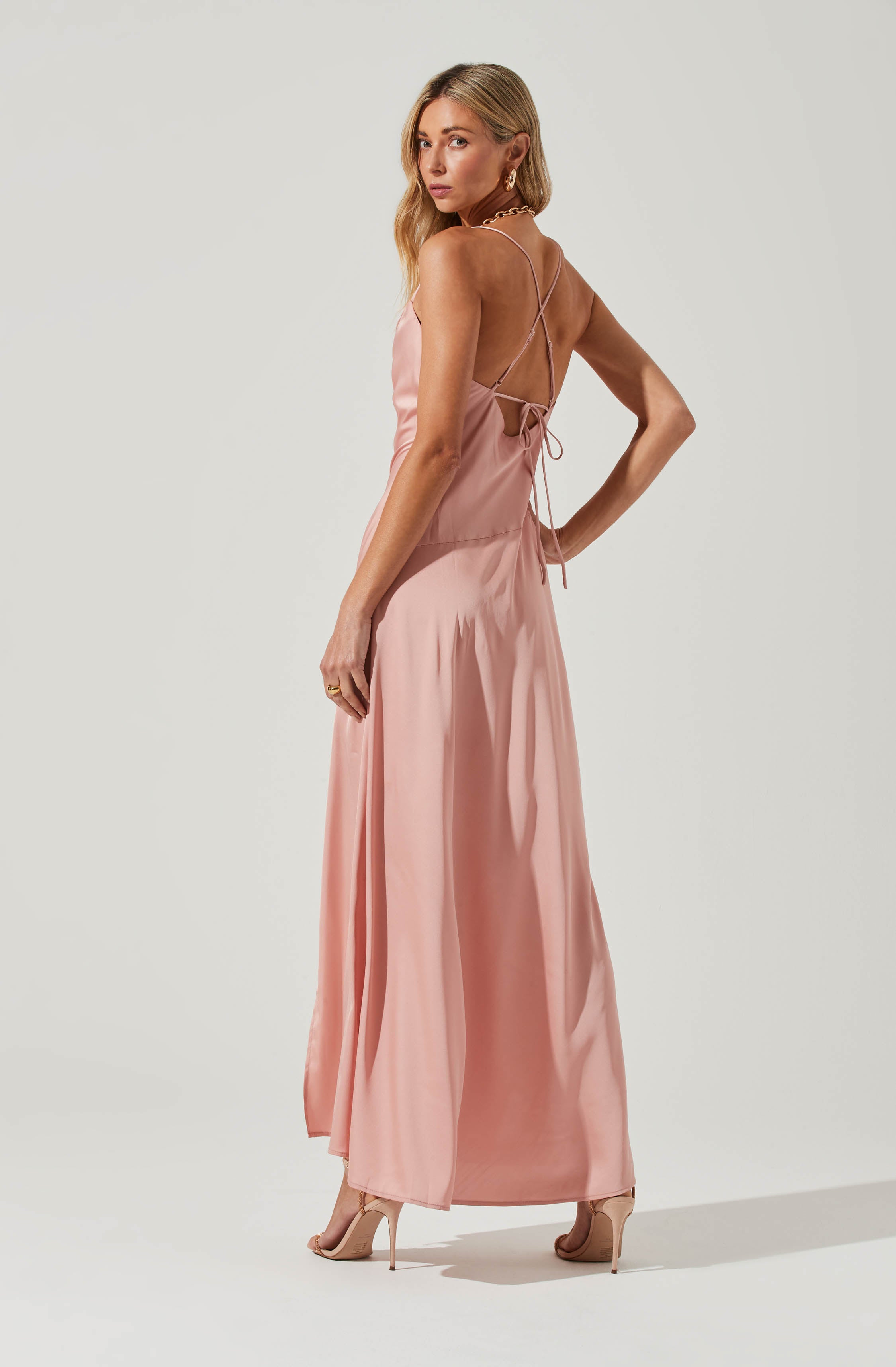 Palisades Cowl Neck Maxi Dress-Aljck