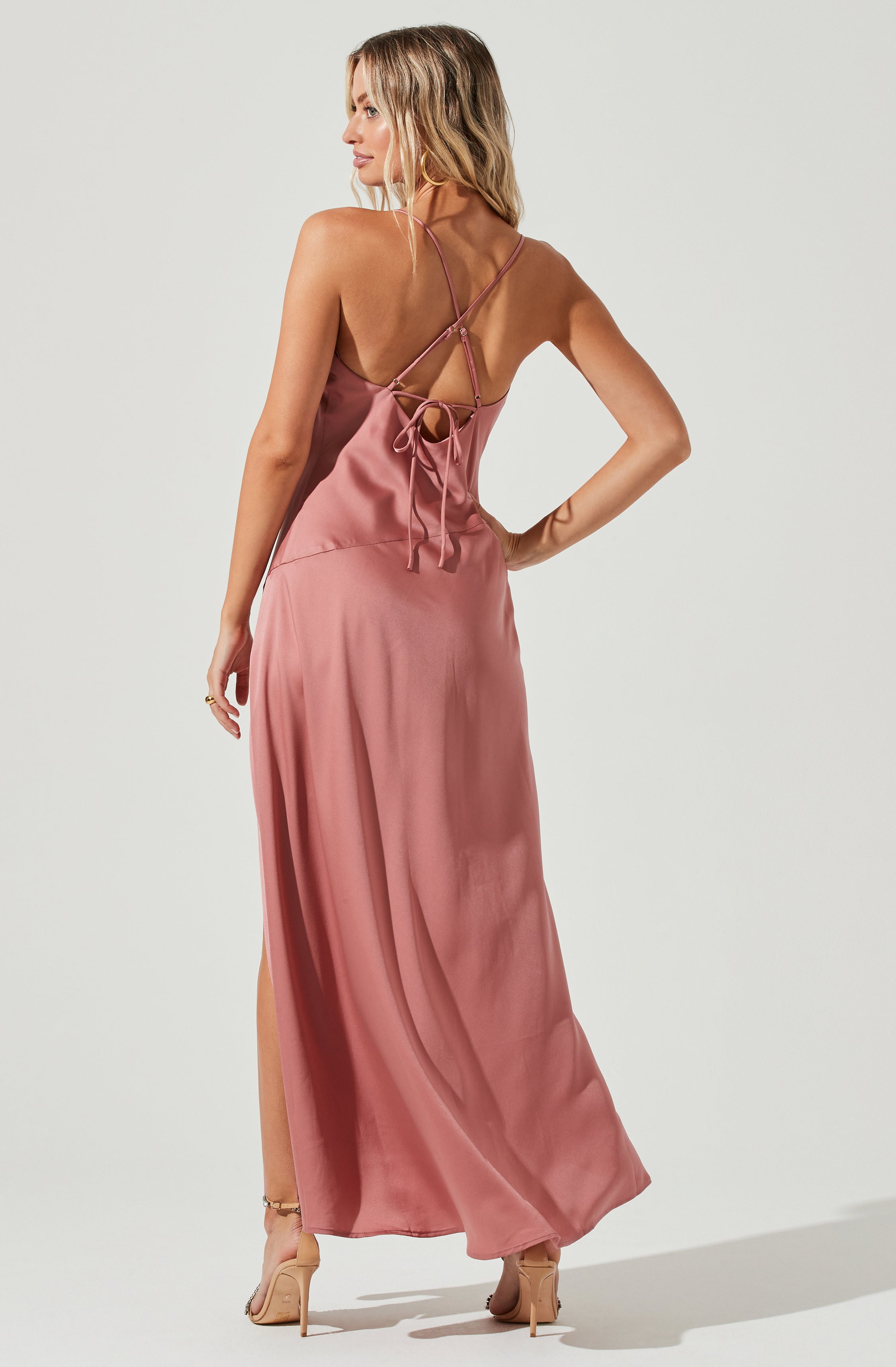 Palisades Cowl Neck Maxi Dress-Aljck