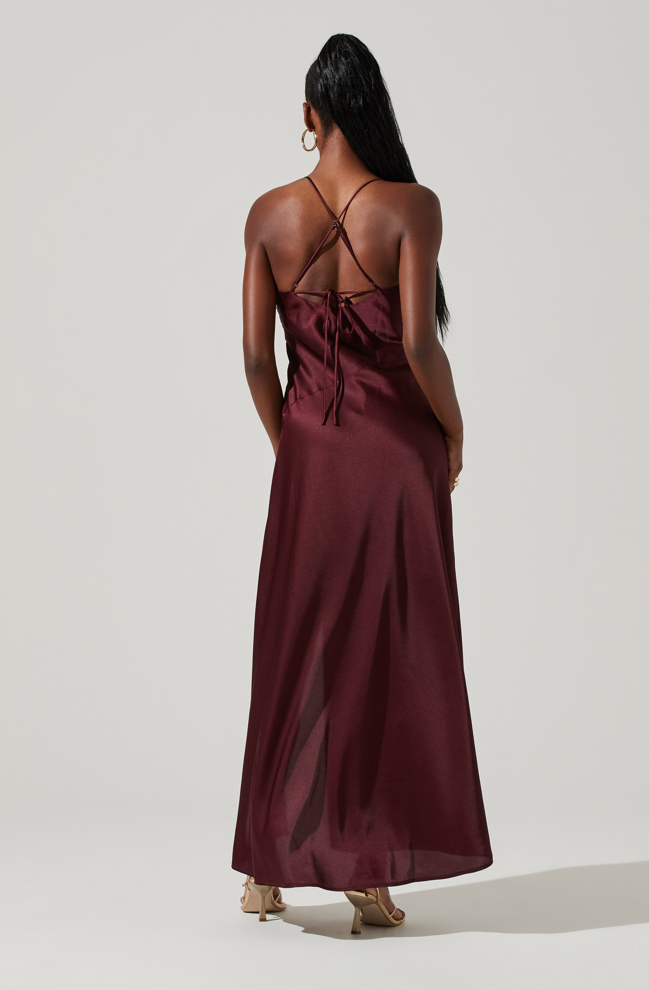 Palisades Cowl Neck Maxi Dress-Aljck