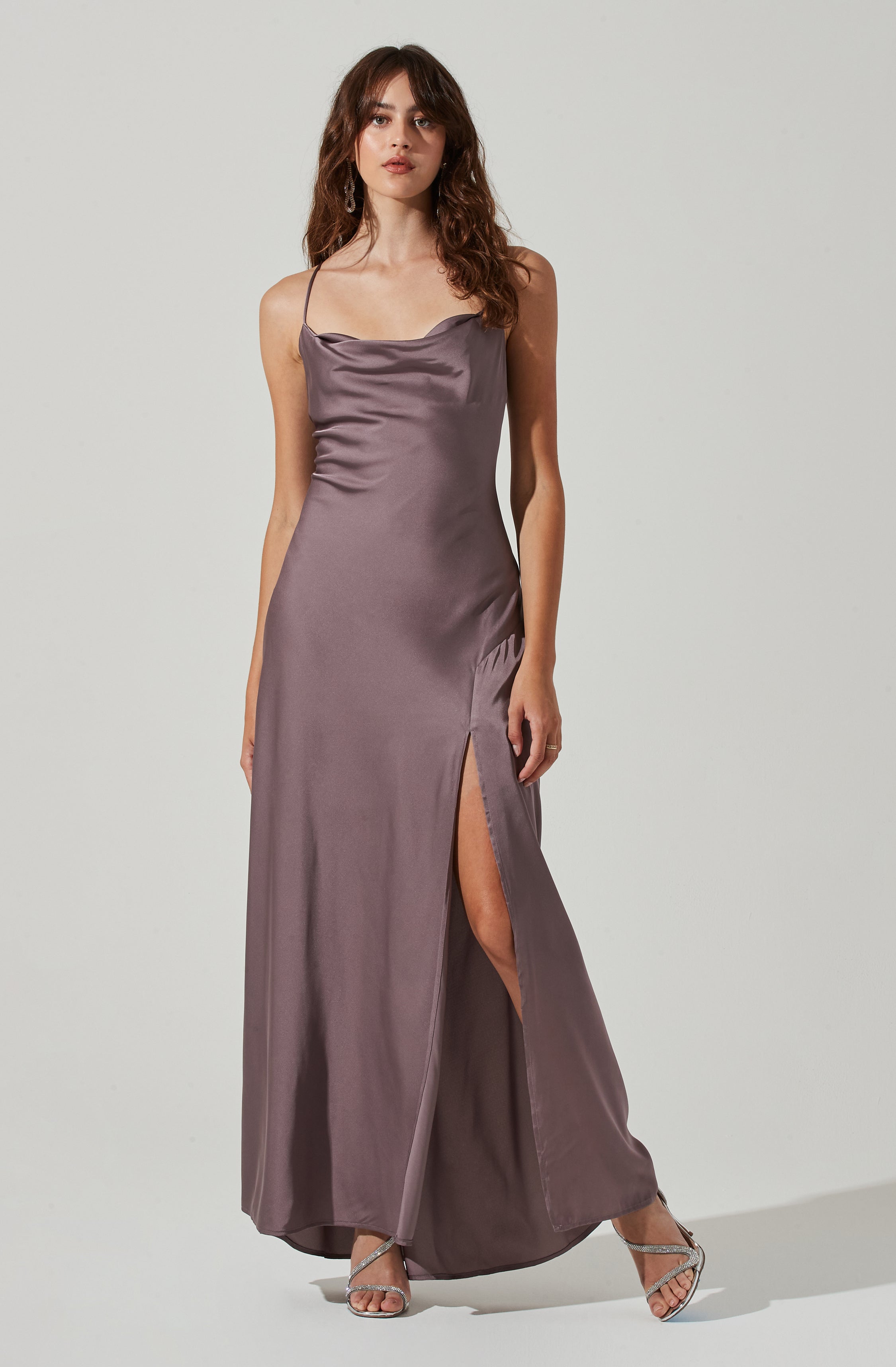 Palisades Cowl Neck Maxi Dress-Aljck