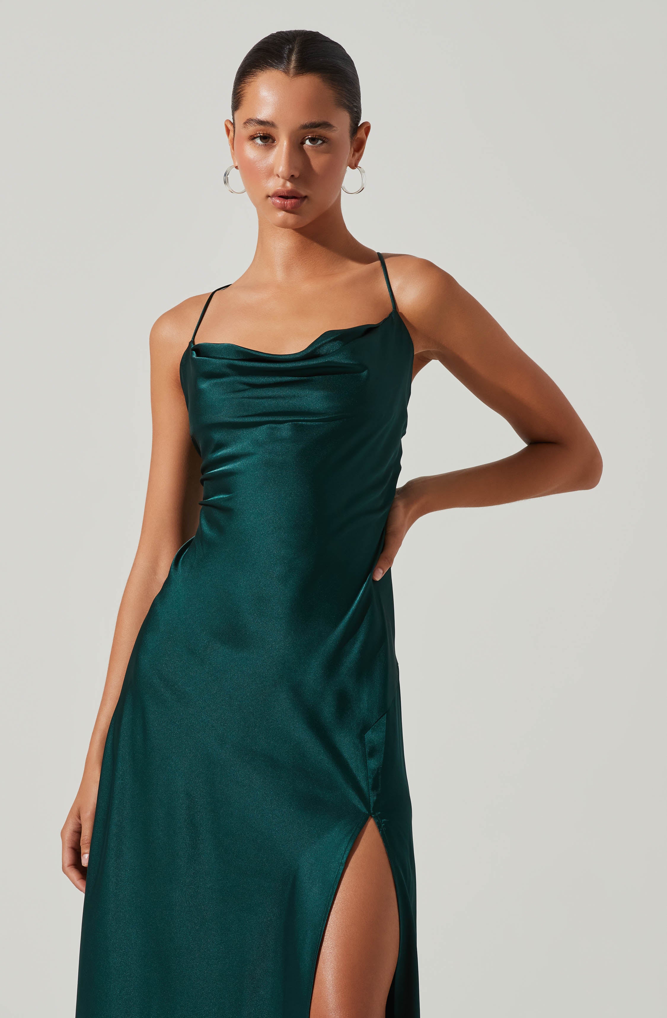 Palisades Cowl Neck Maxi Dress-Aljck