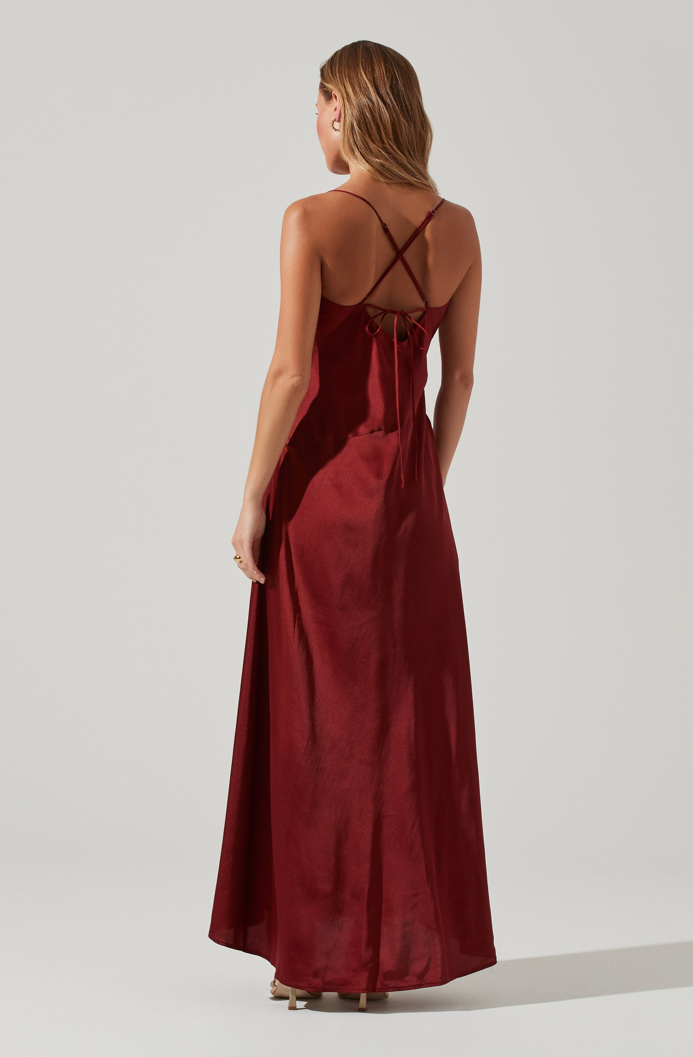 Palisades Cowl Neck Maxi Dress-Aljck