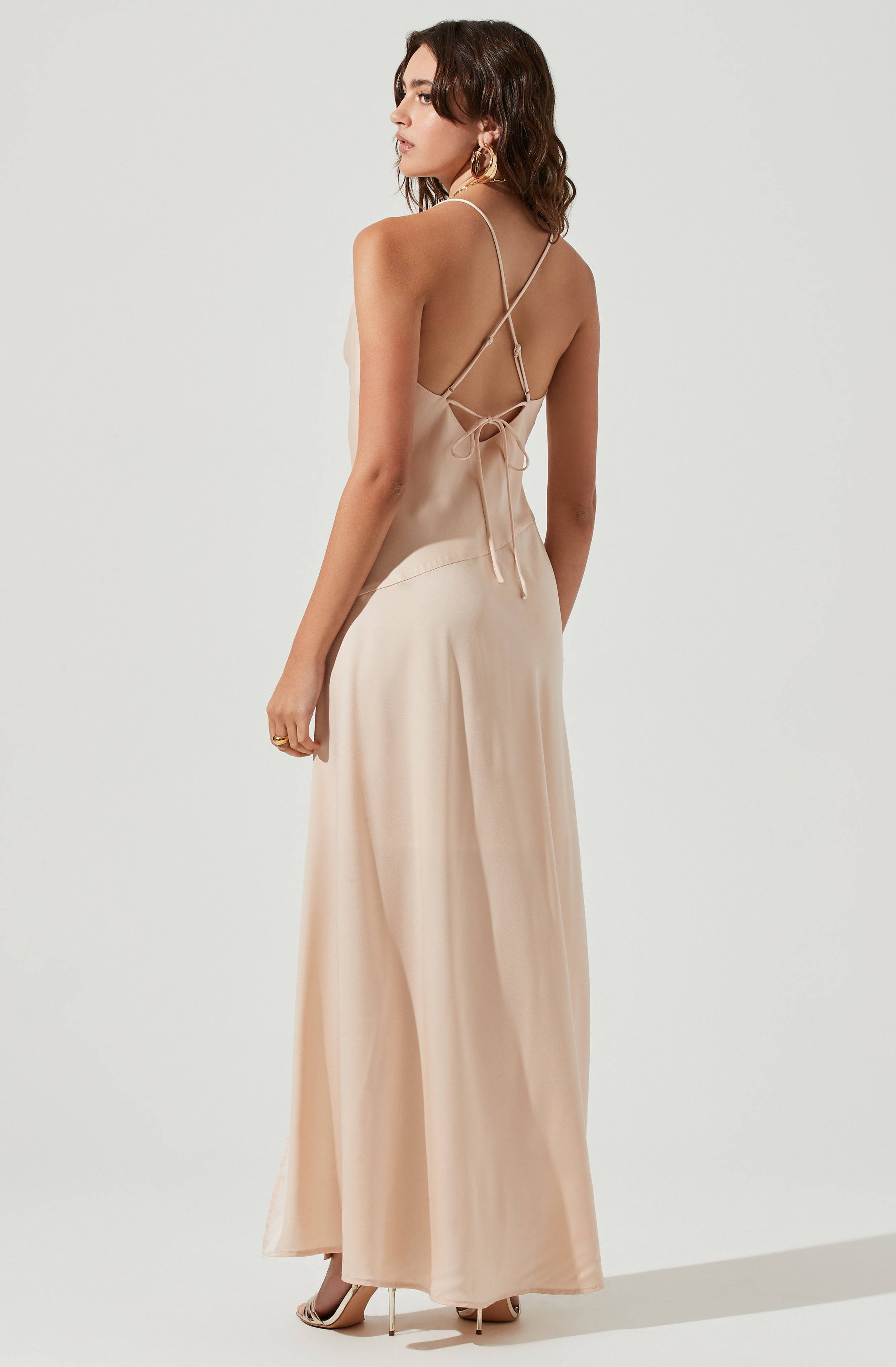 Palisades Cowl Neck Maxi Dress-Aljck