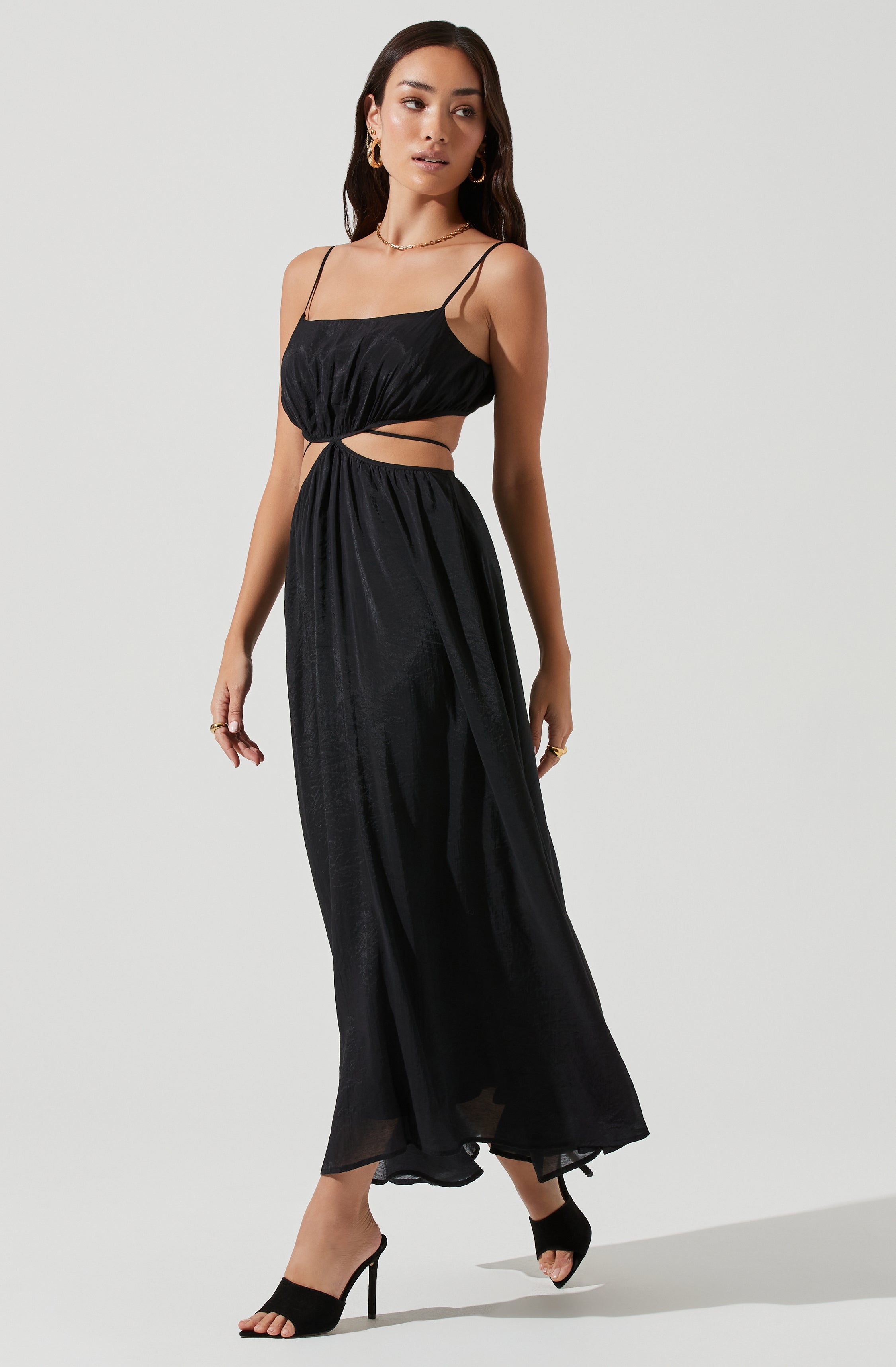 Sanger Cutout Midi Dress-Aljck