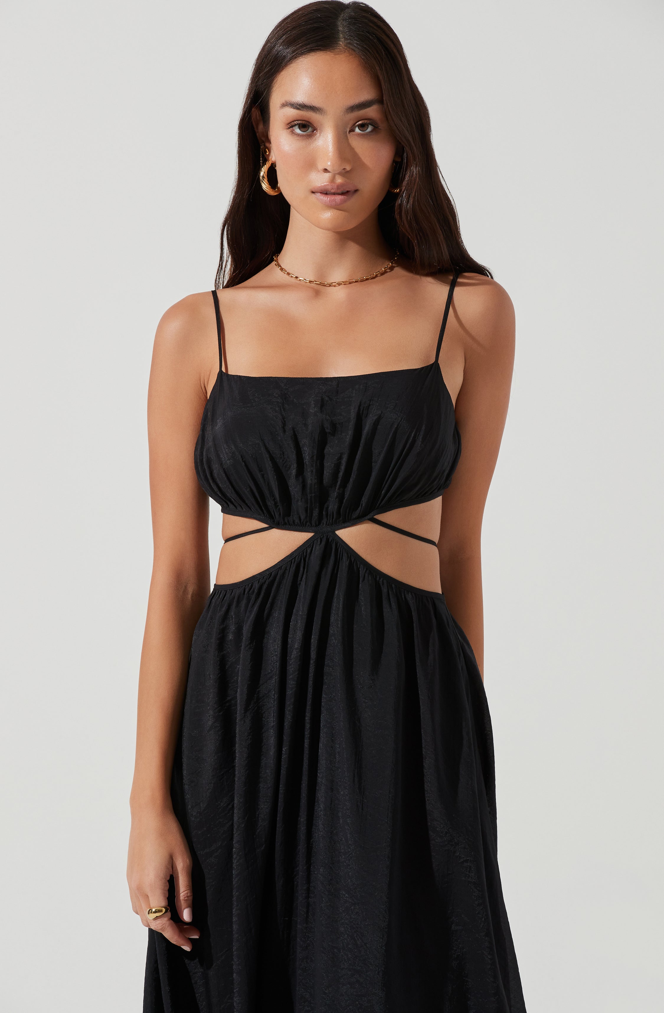 Sanger Cutout Midi Dress-Aljck