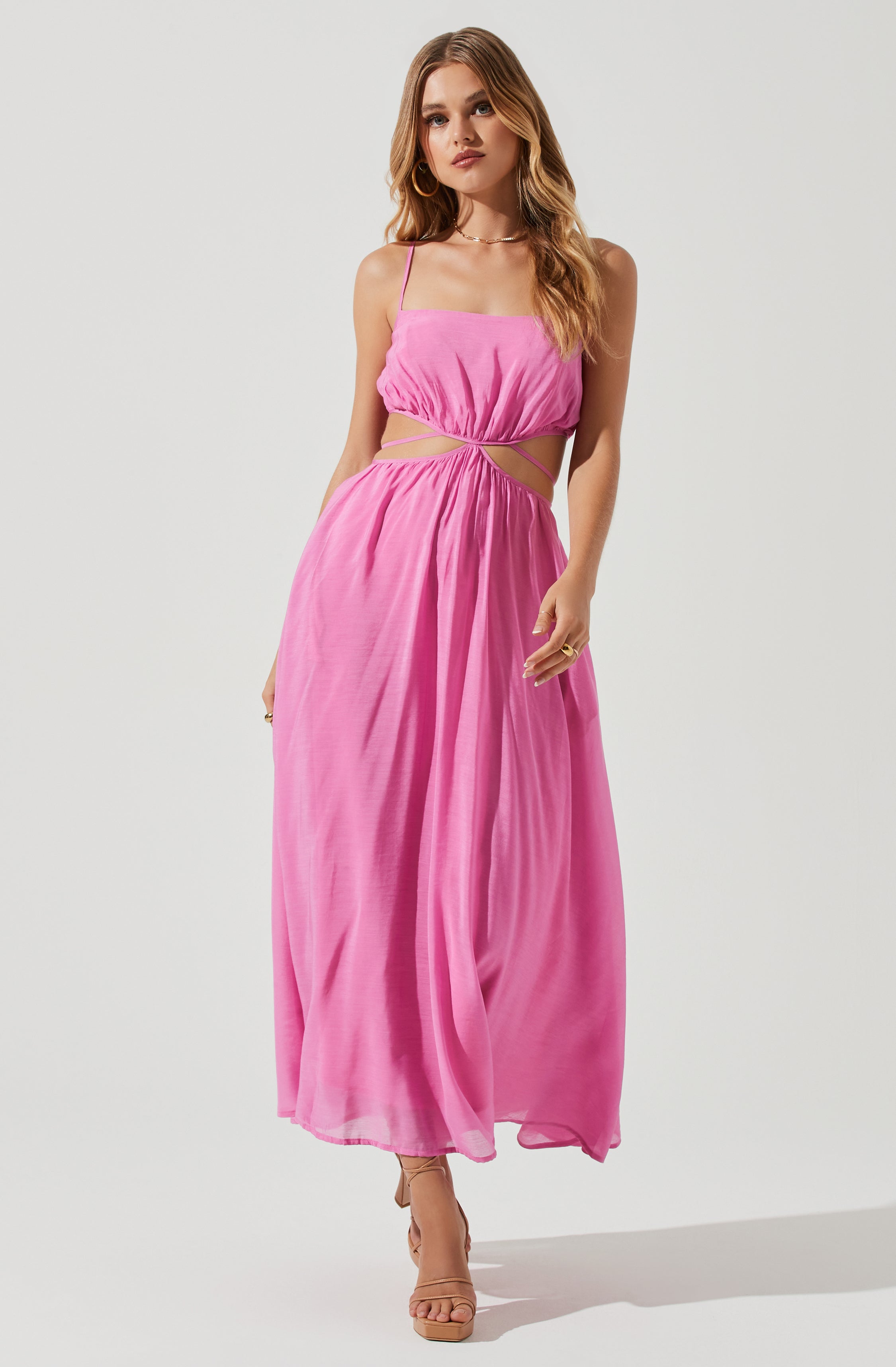 Sanger Cutout Midi Dress-Aljck