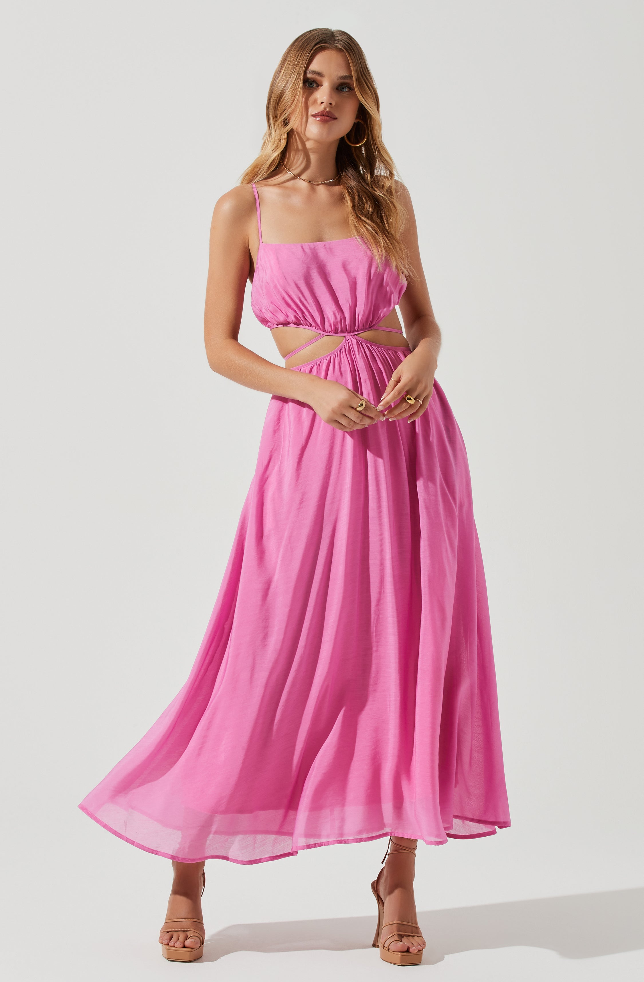 Sanger Cutout Midi Dress-Aljck