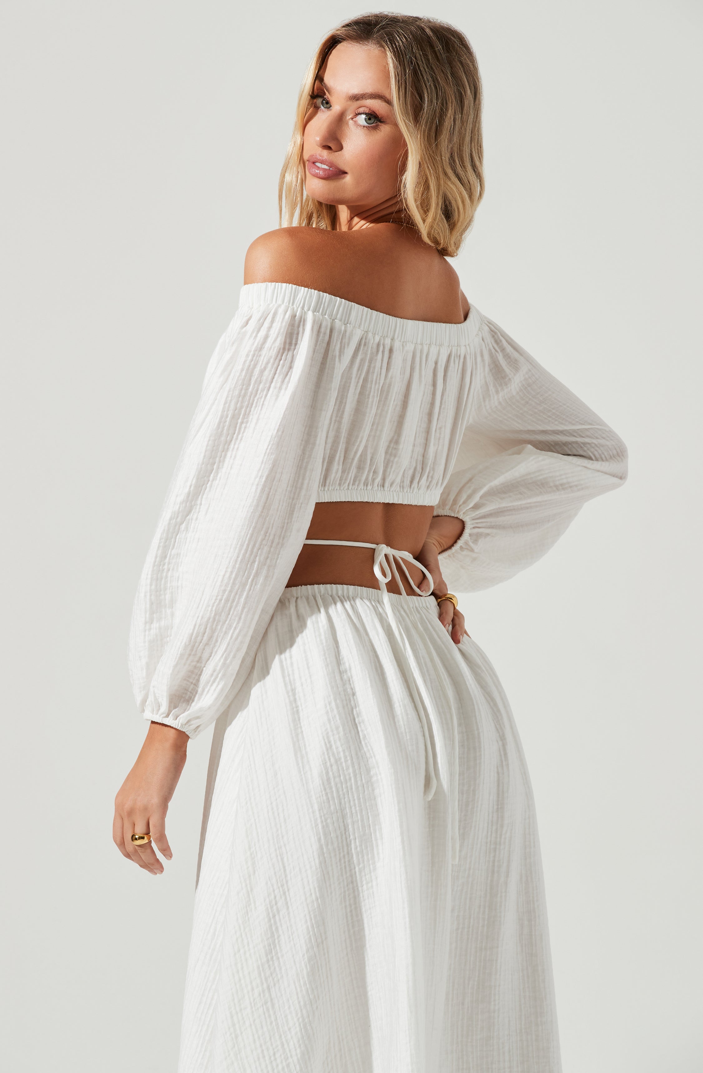 Cassian Cutout Off Shoulder Midi Dress-Aljck