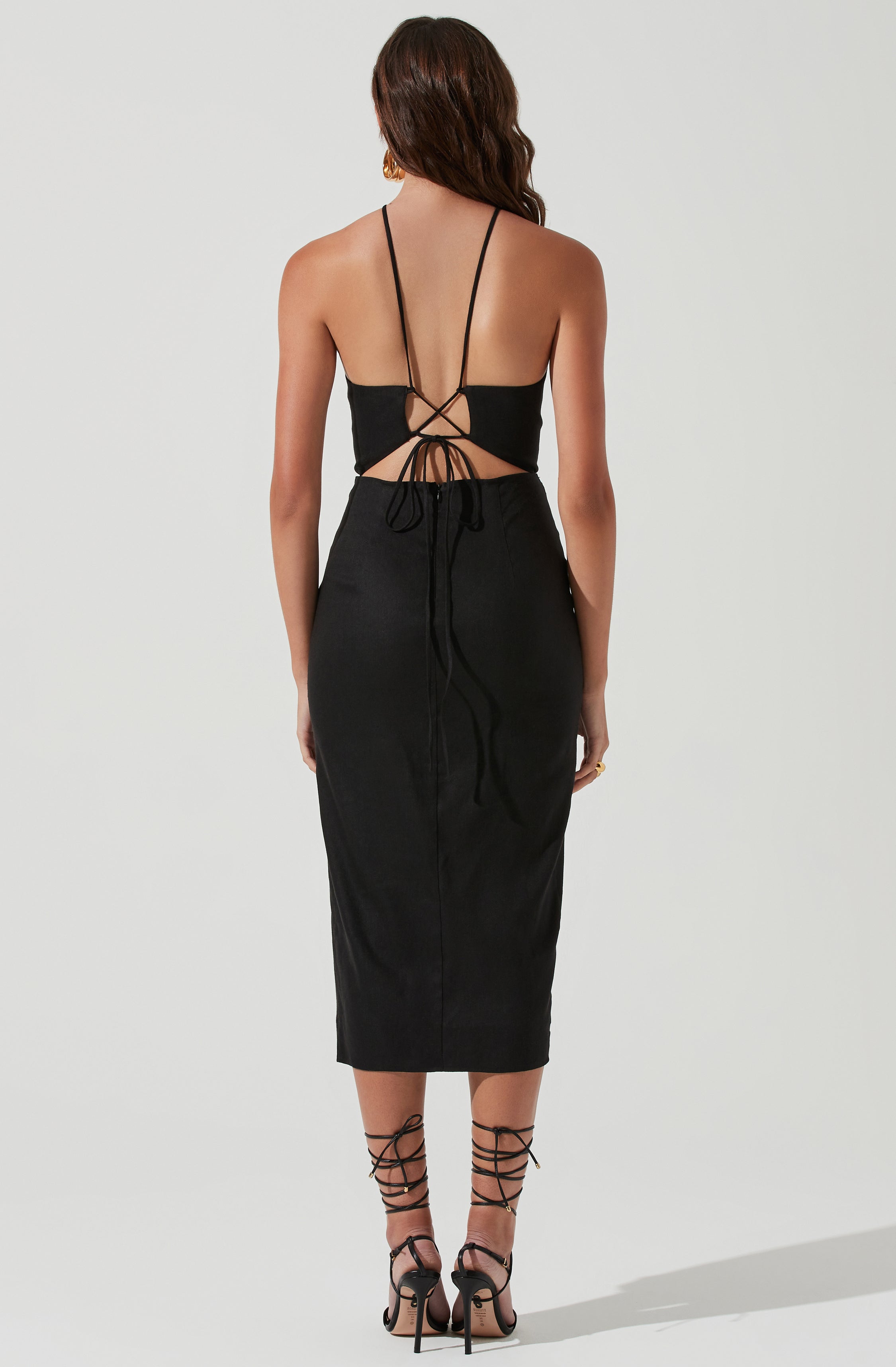 Holloway Halter Midi Dress-Aljck