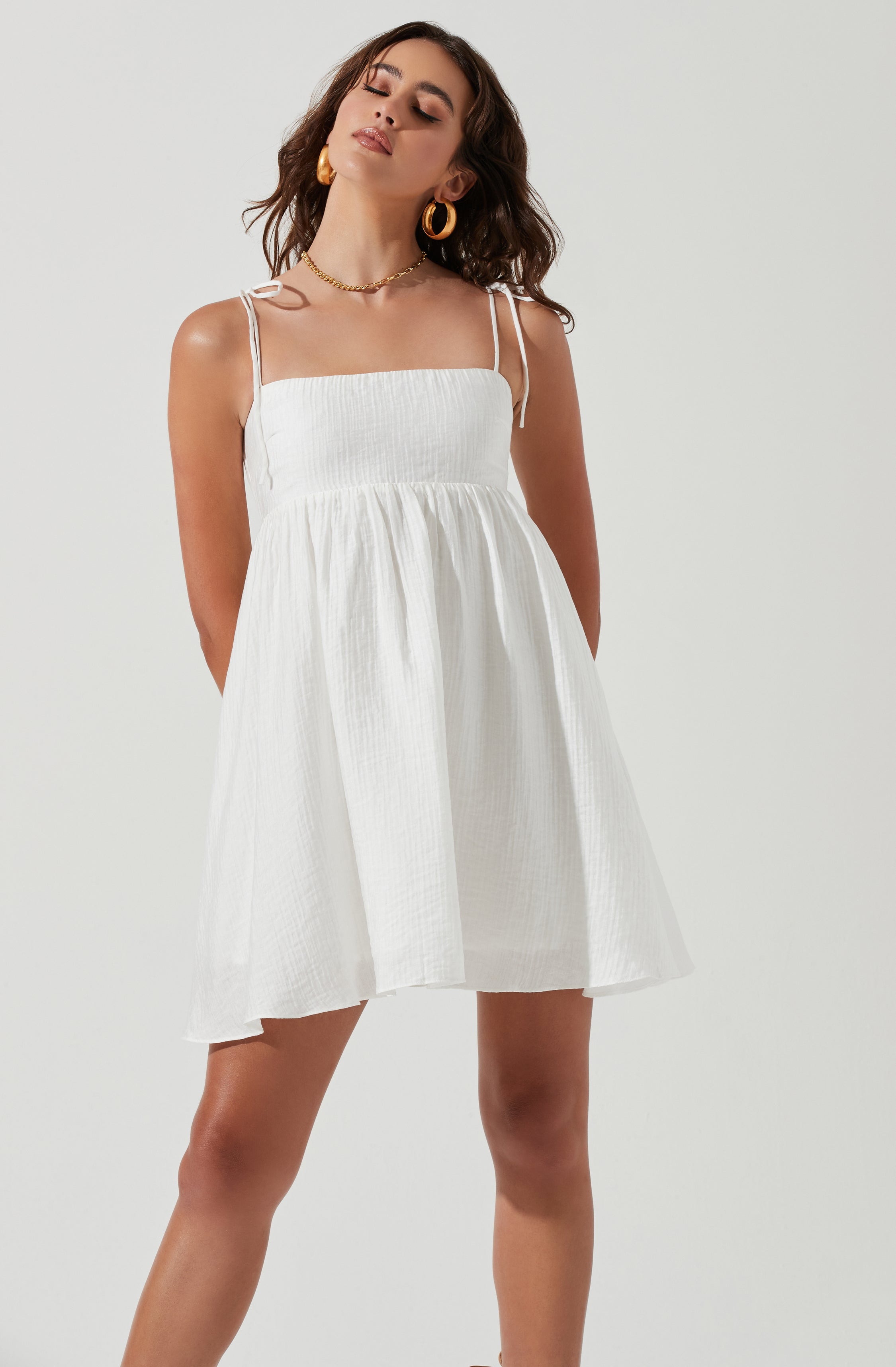 Serenity Square Neck Mini Dress-Aljck