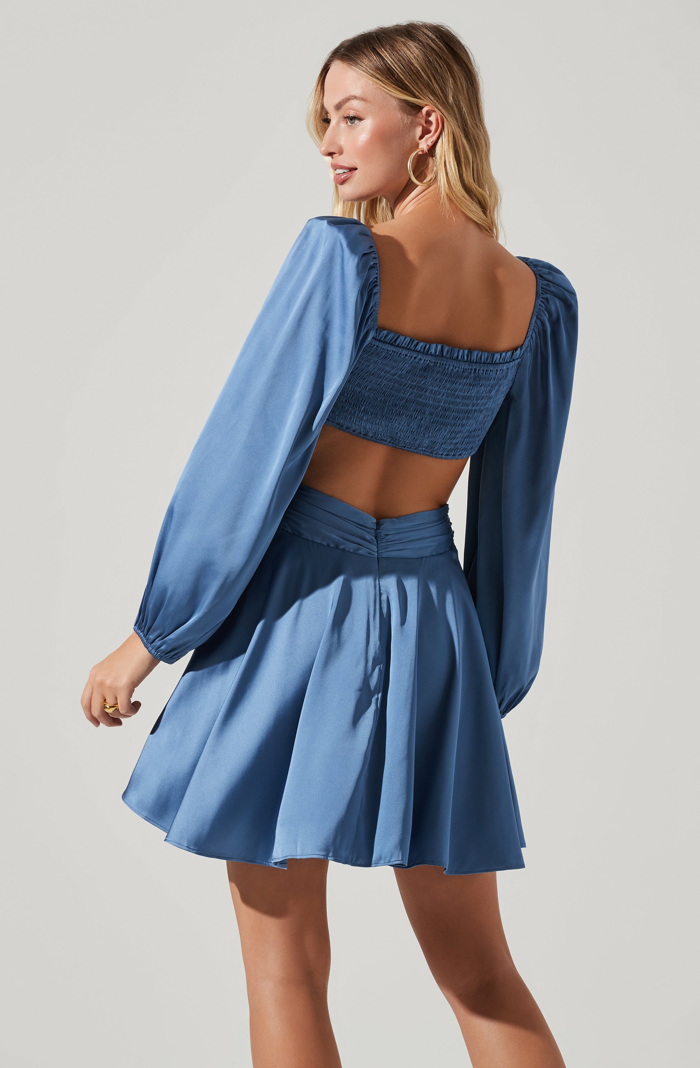 Anamaria Cutout Long Sleeve Mini Dress-Aljck