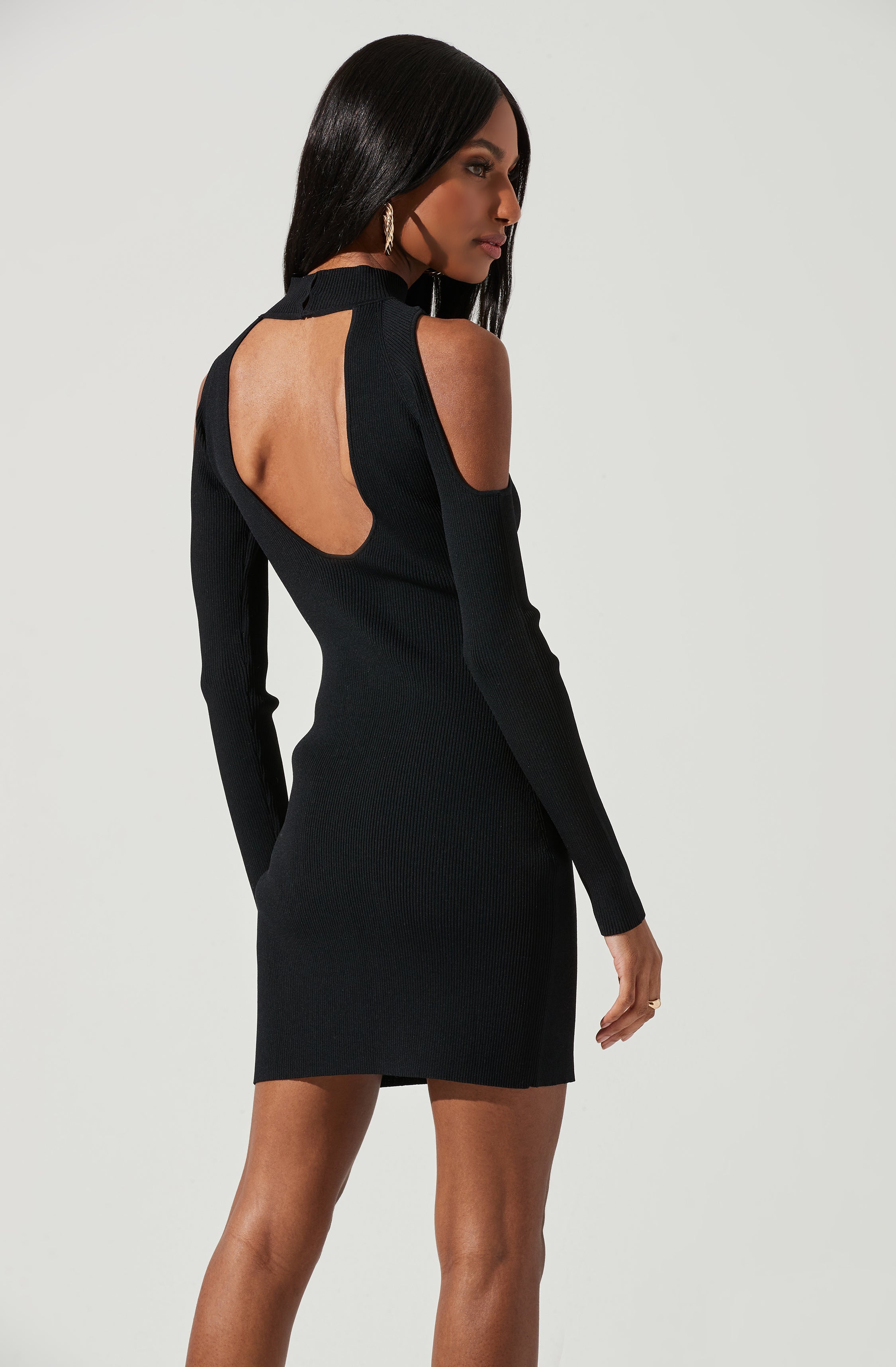 Kade Shoulder Cutout Mini Dress-Aljck