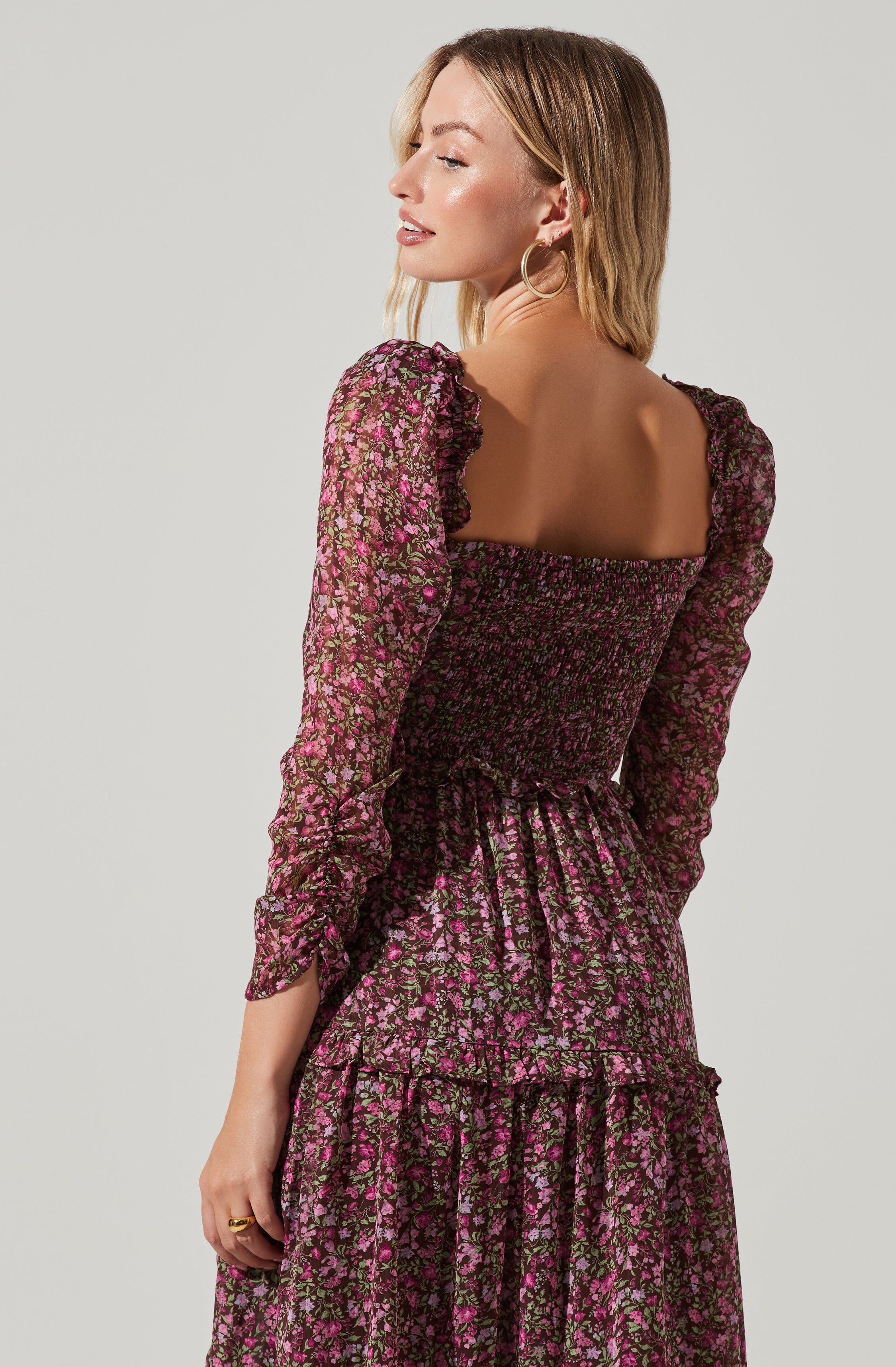 Lovestruck Floral Halter Maxi Dress-Aljck