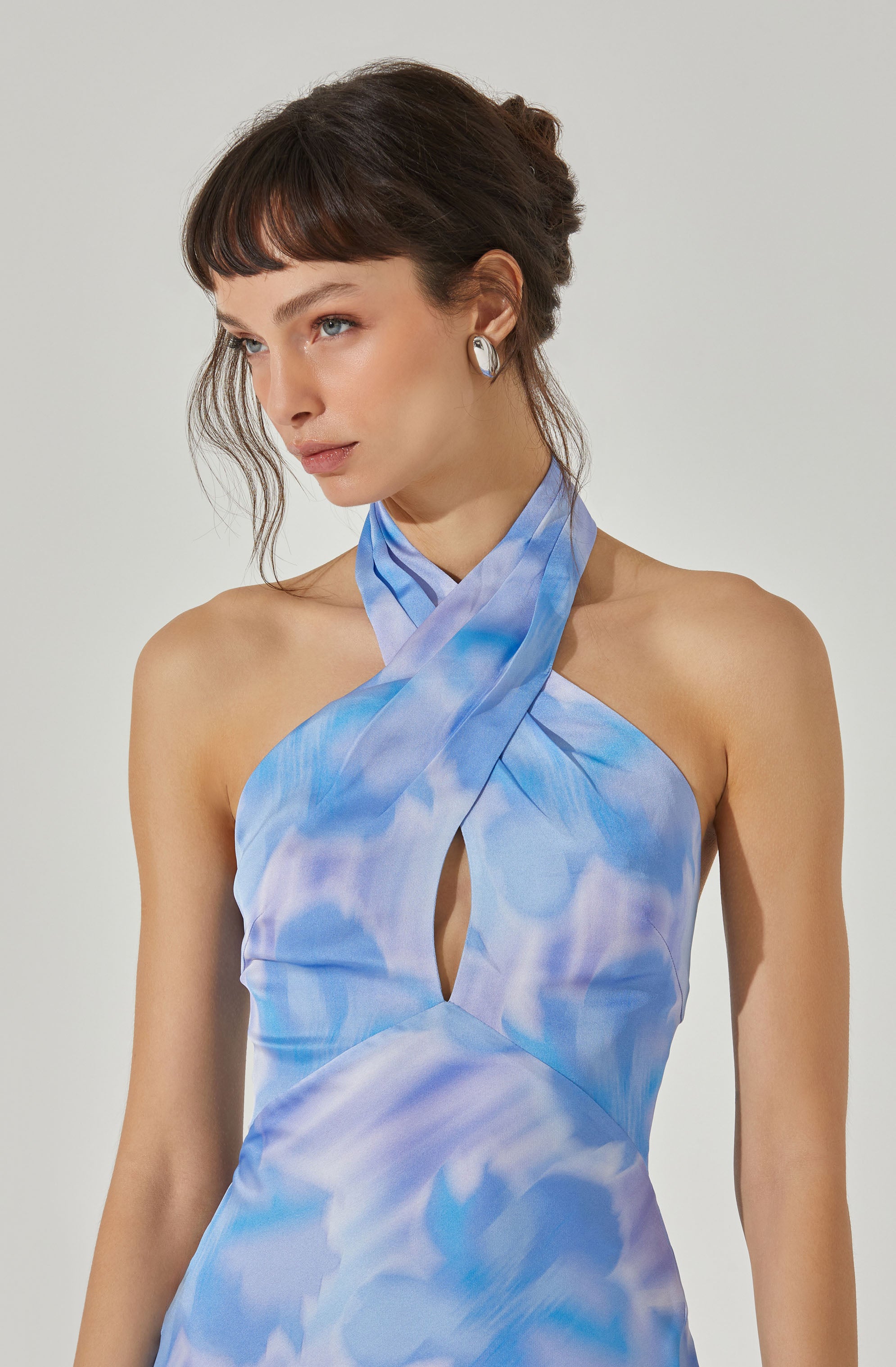 Marissa Halter Neck Midi Dress-Aljck