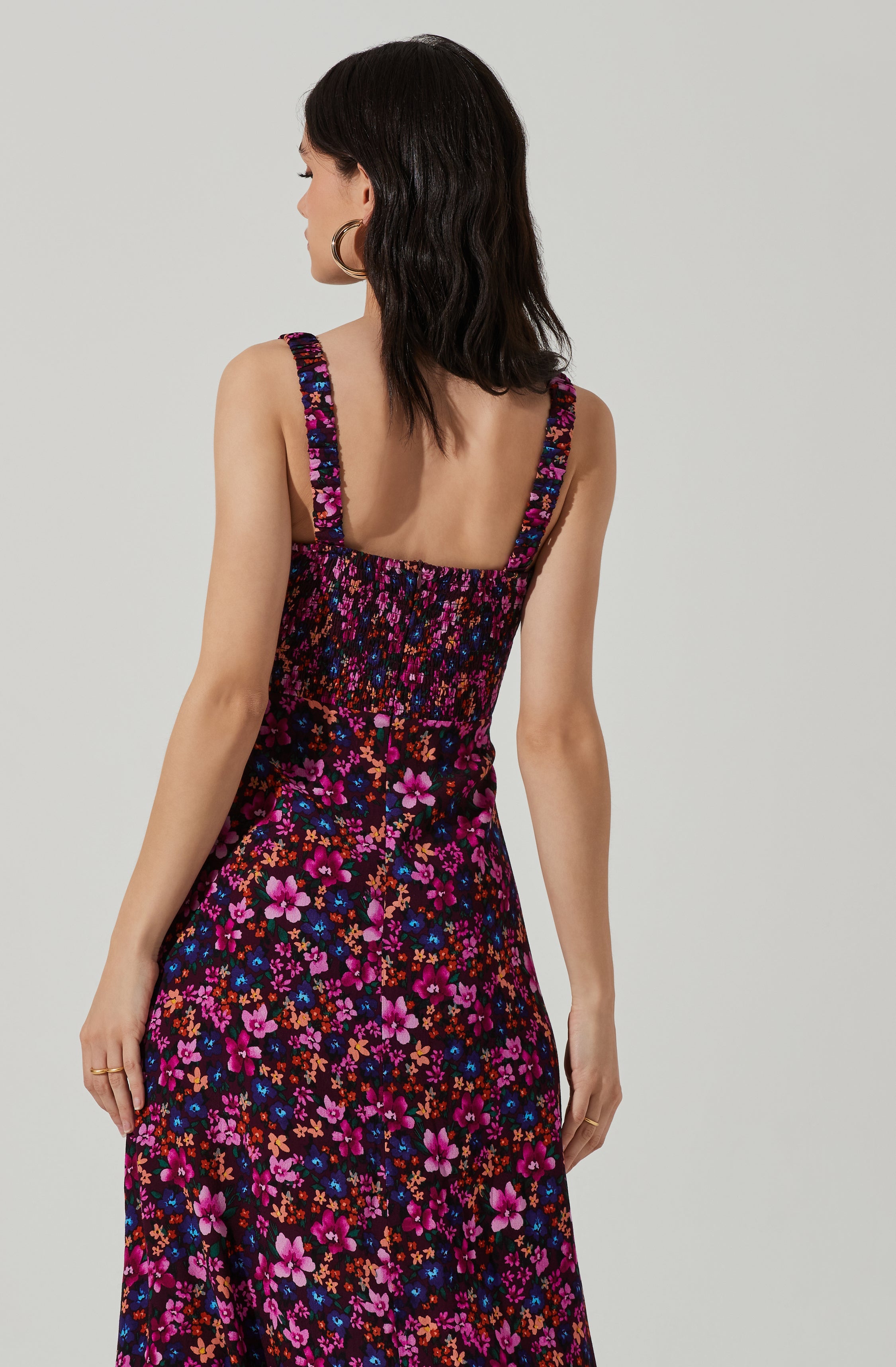 Elsie Floral Midi Dress-Aljck