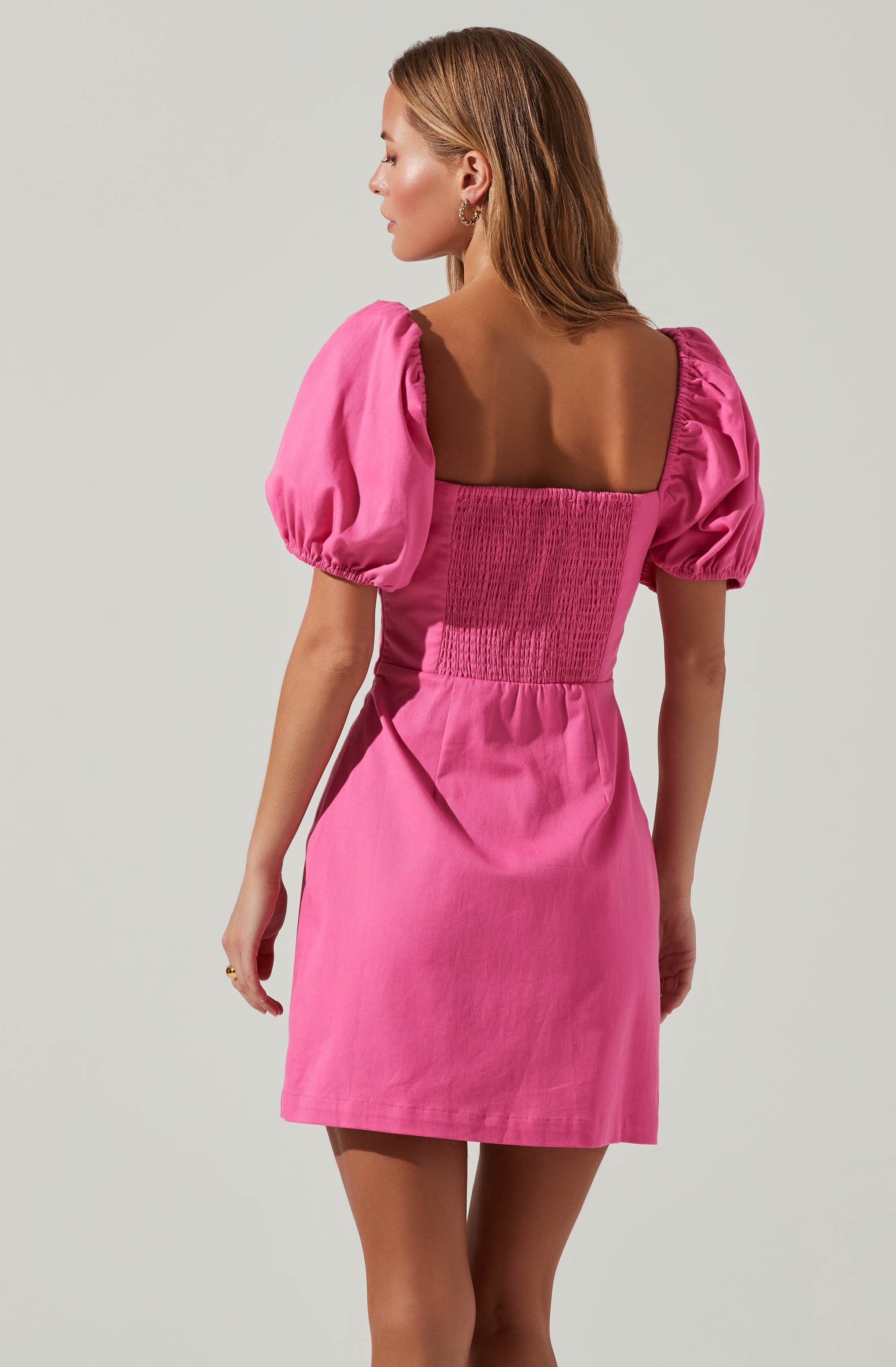 Kelilah Puff Sleeve Bustier Mini Dress-Aljck