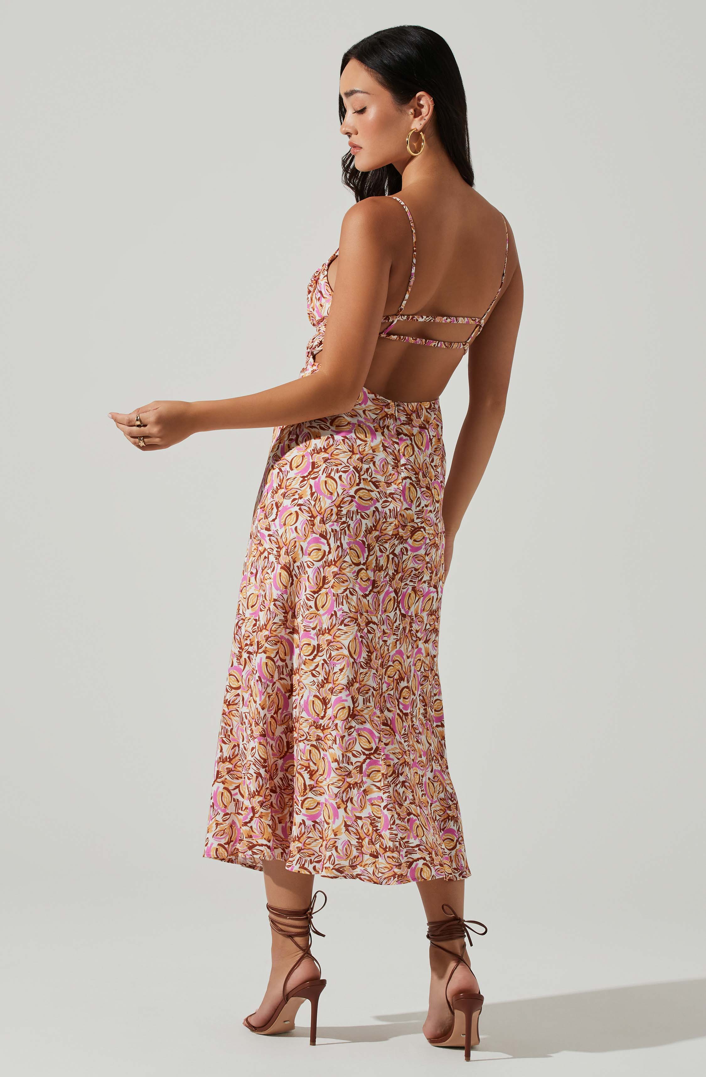 Maritza Floral Smocked Midi Dress-Aljck