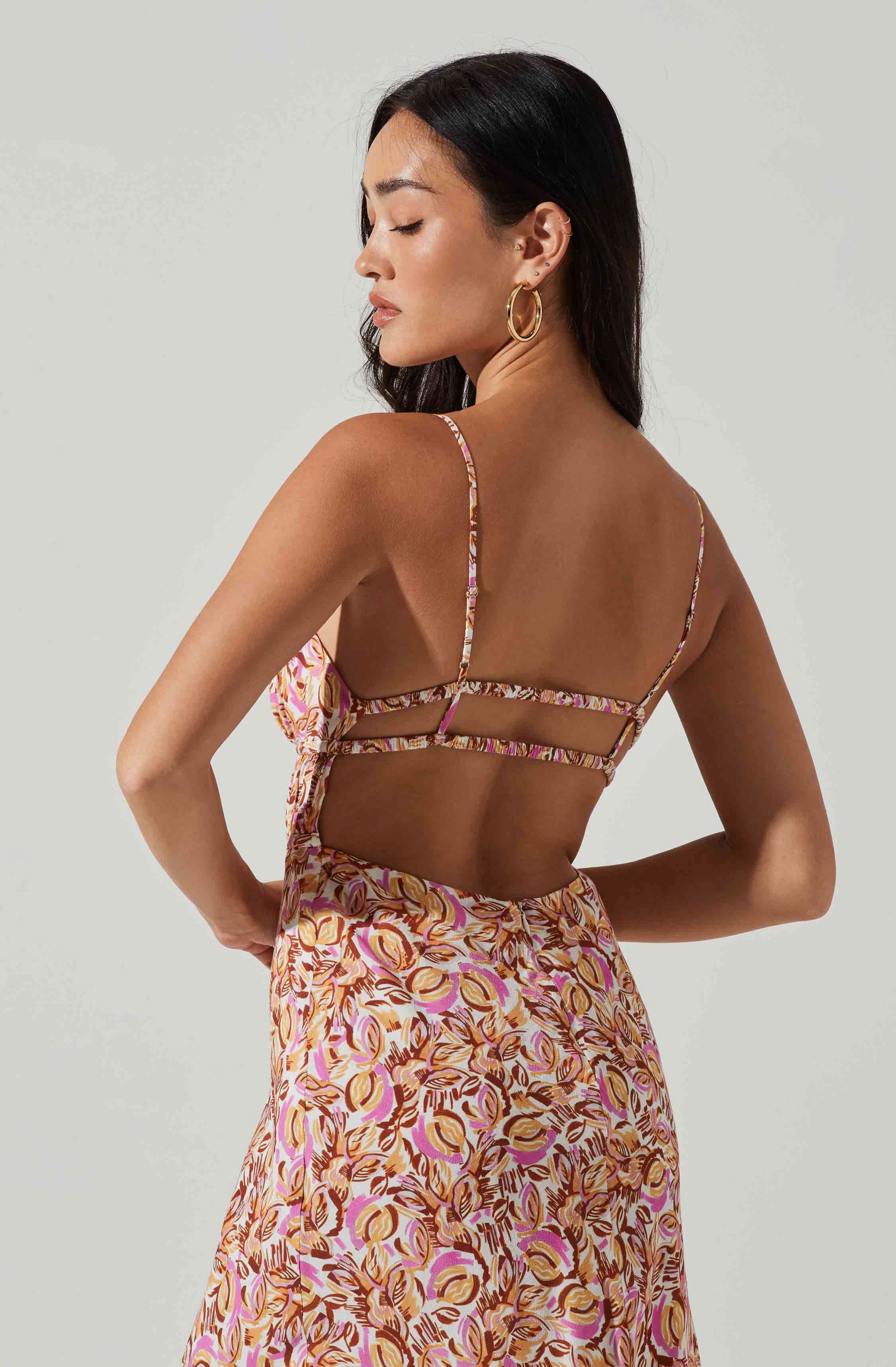 Maritza Floral Smocked Midi Dress-Aljck