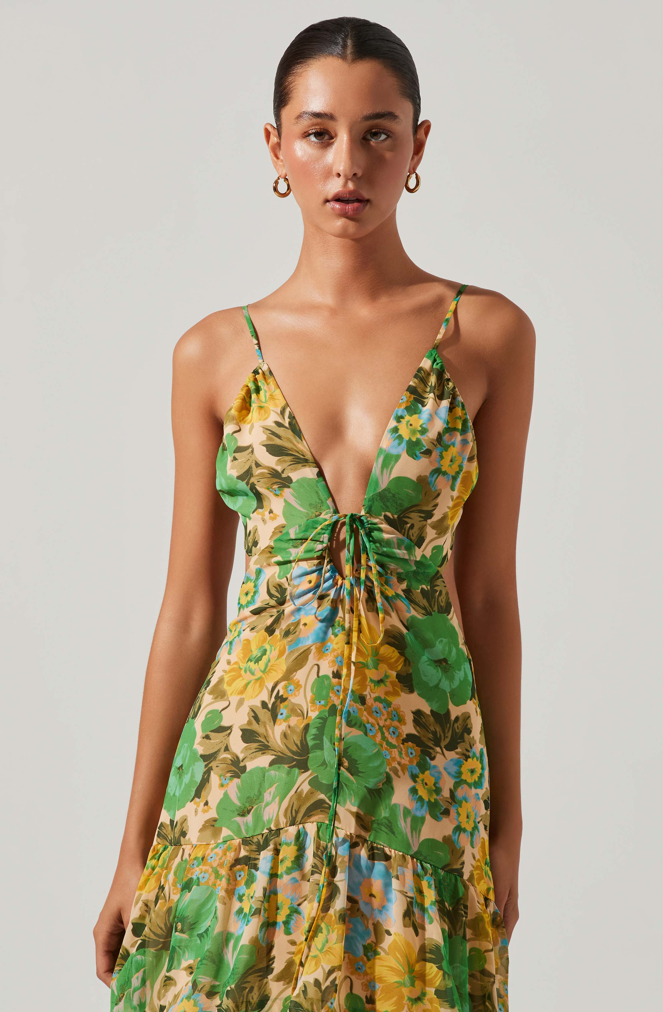 Aneira Floral Tiered Maxi Dress-Aljck