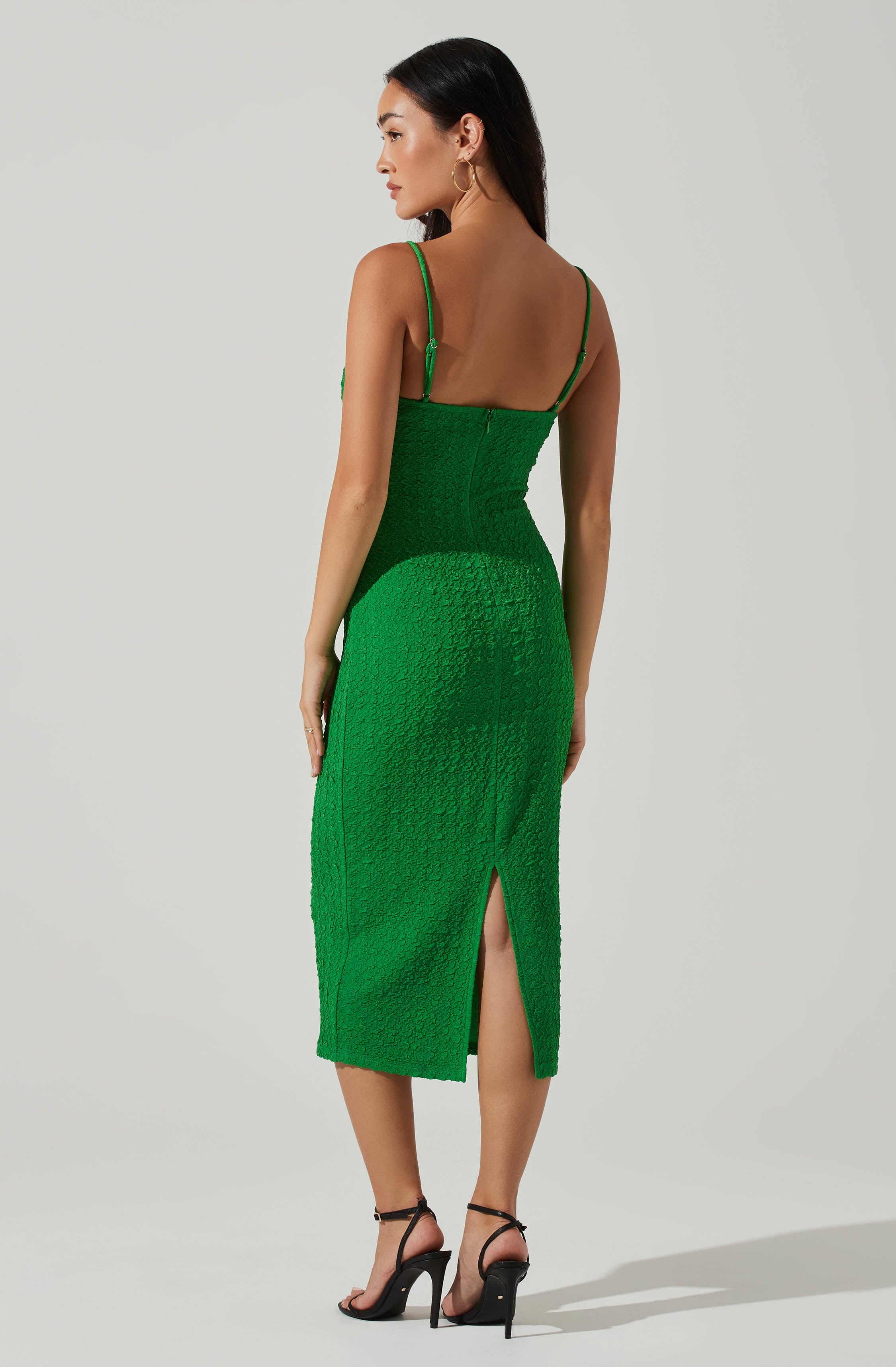 Signy Textured Midi Dress-Aljck
