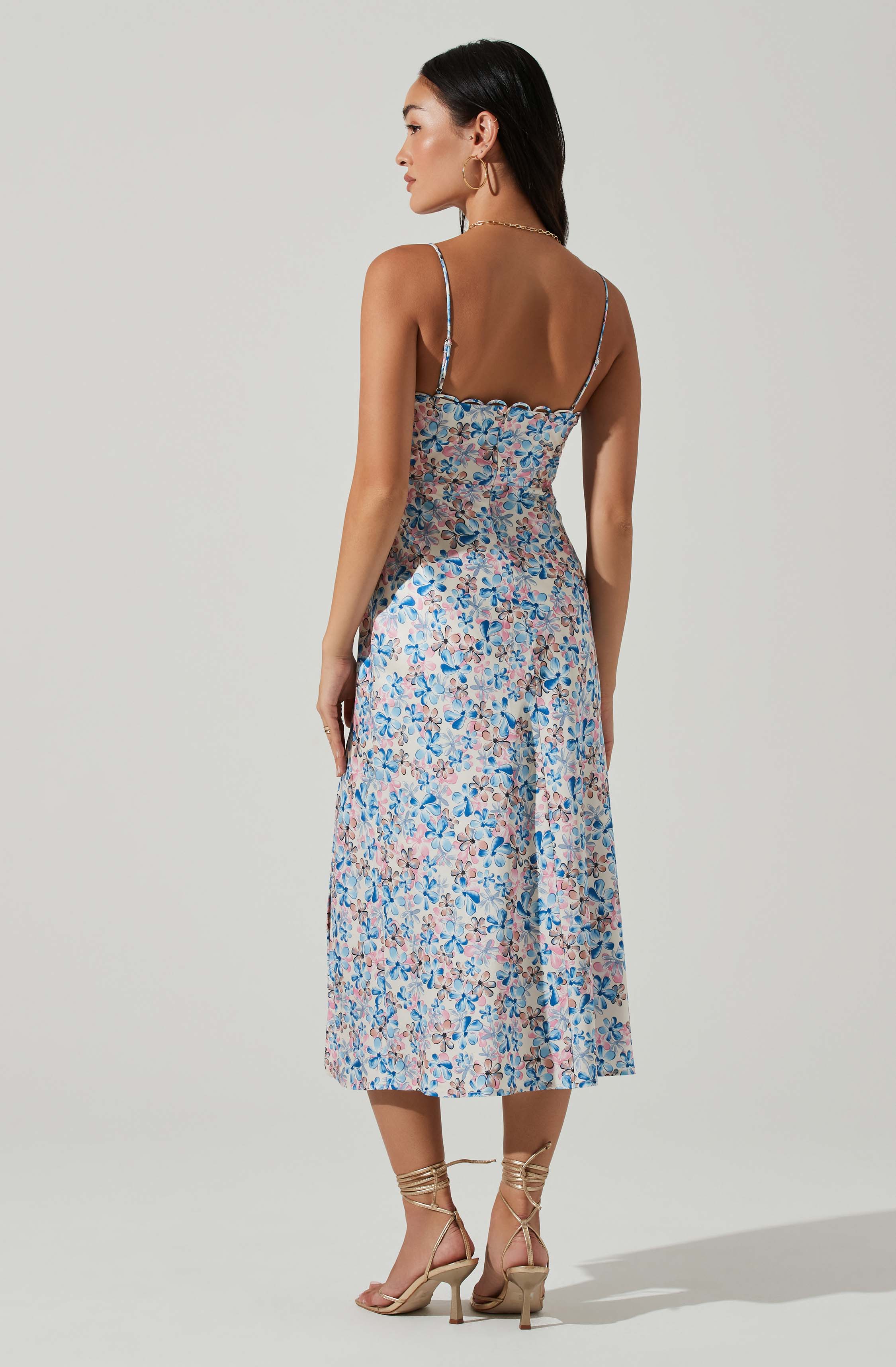 Florentina Floral Midi Dress-Aljck