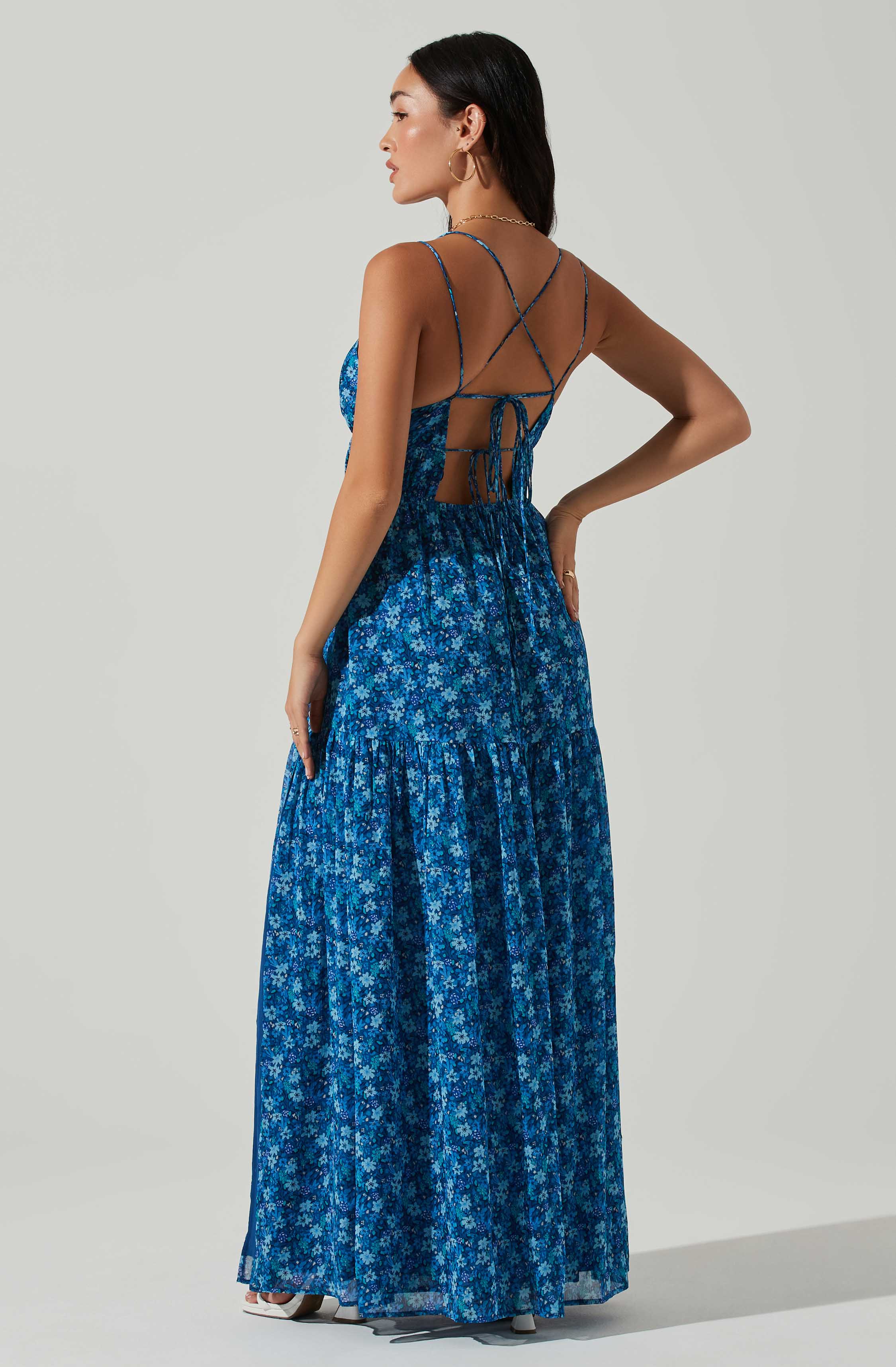 Ryliana Floral Tiered Maxi Dress-Aljck