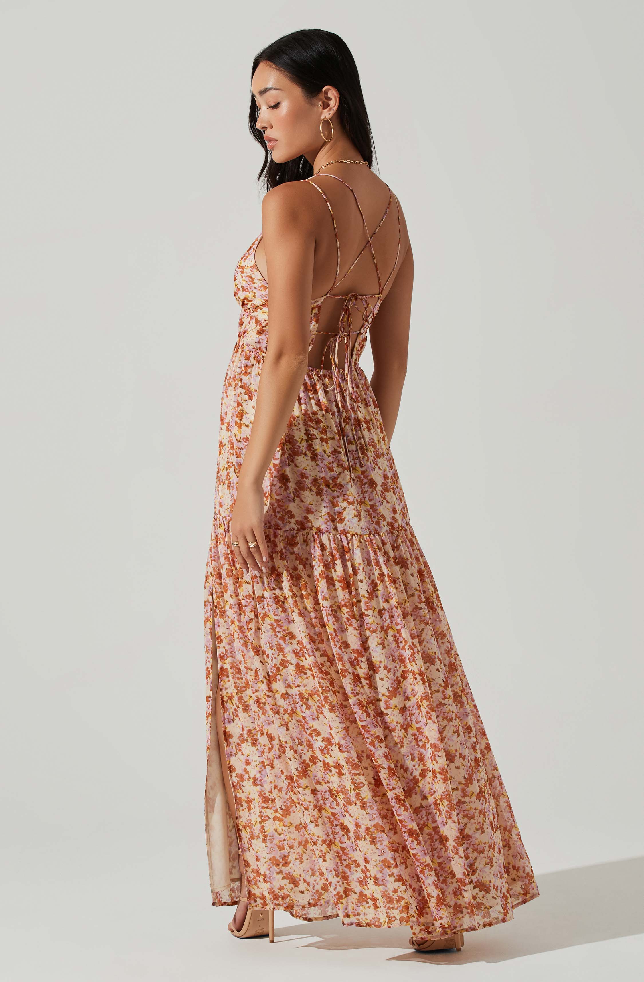 Ryliana Floral Tiered Maxi Dress-Aljck