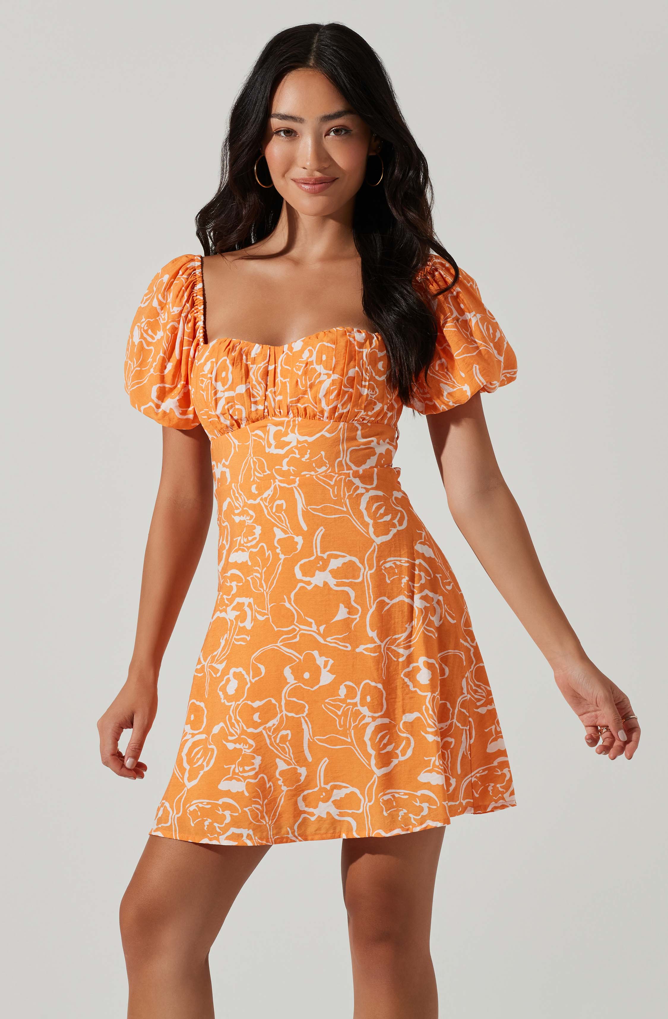 Esilda Sweetheart Neckline Mini Dress-Aljck