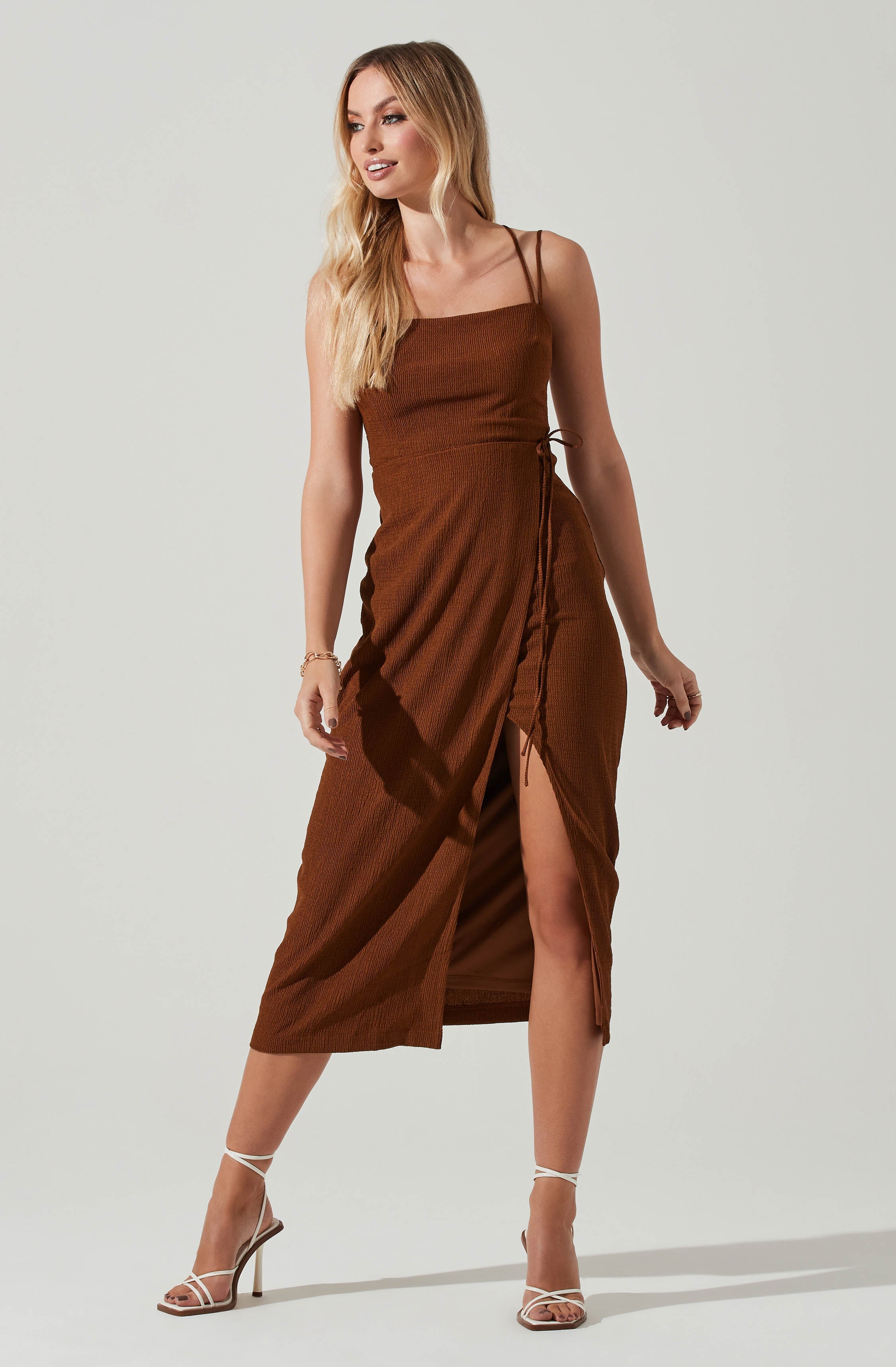 Brinda Wrap Midi Dress-Aljck