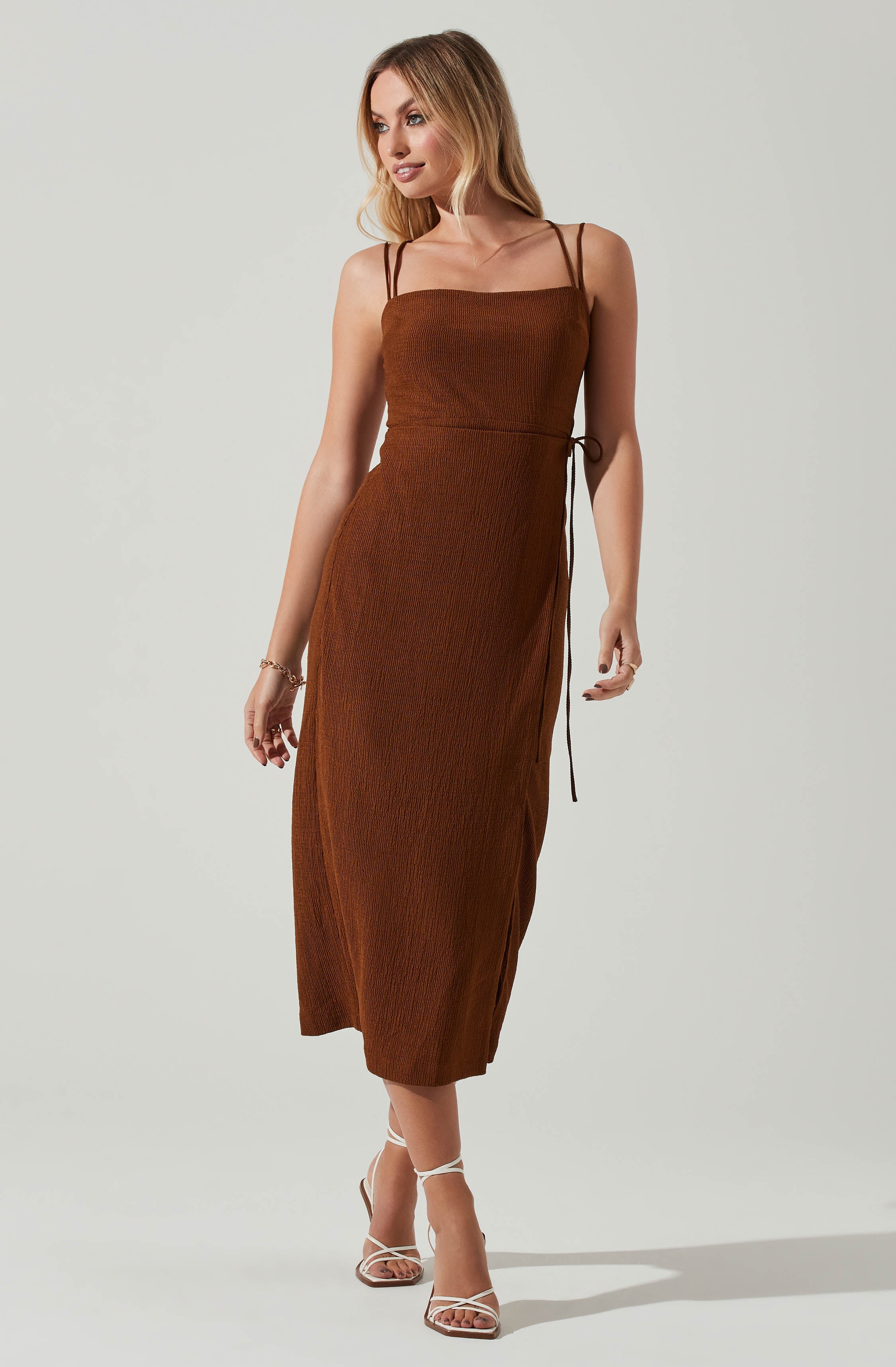 Brinda Wrap Midi Dress-Aljck