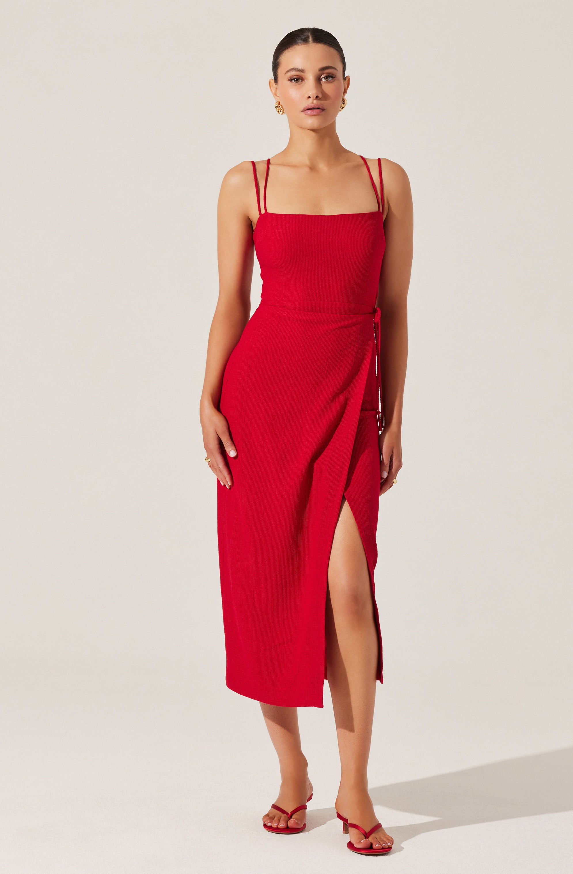 Brinda Wrap Midi Dress-Aljck