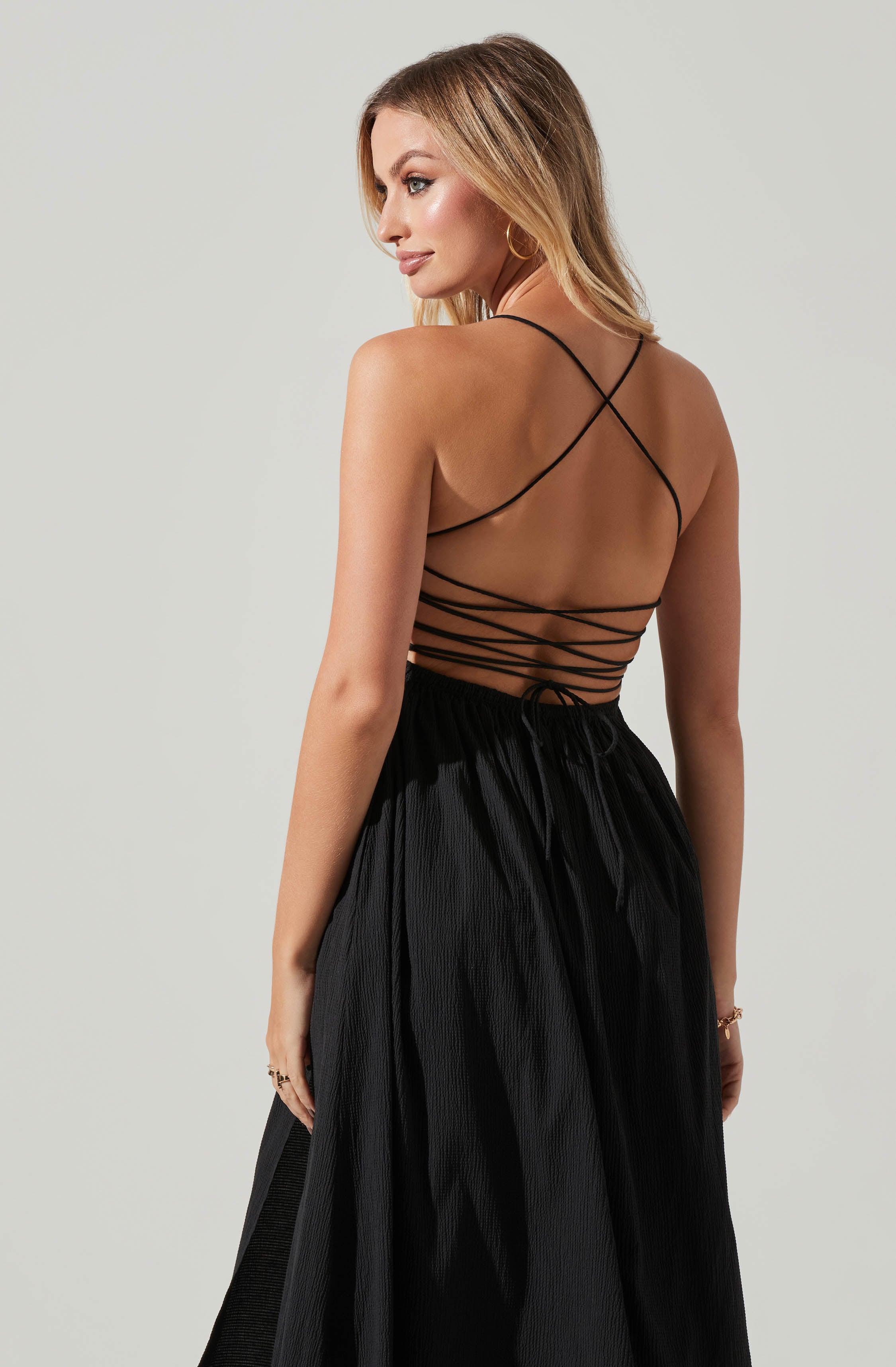 Stasia Smocked Midi Dress-Aljck