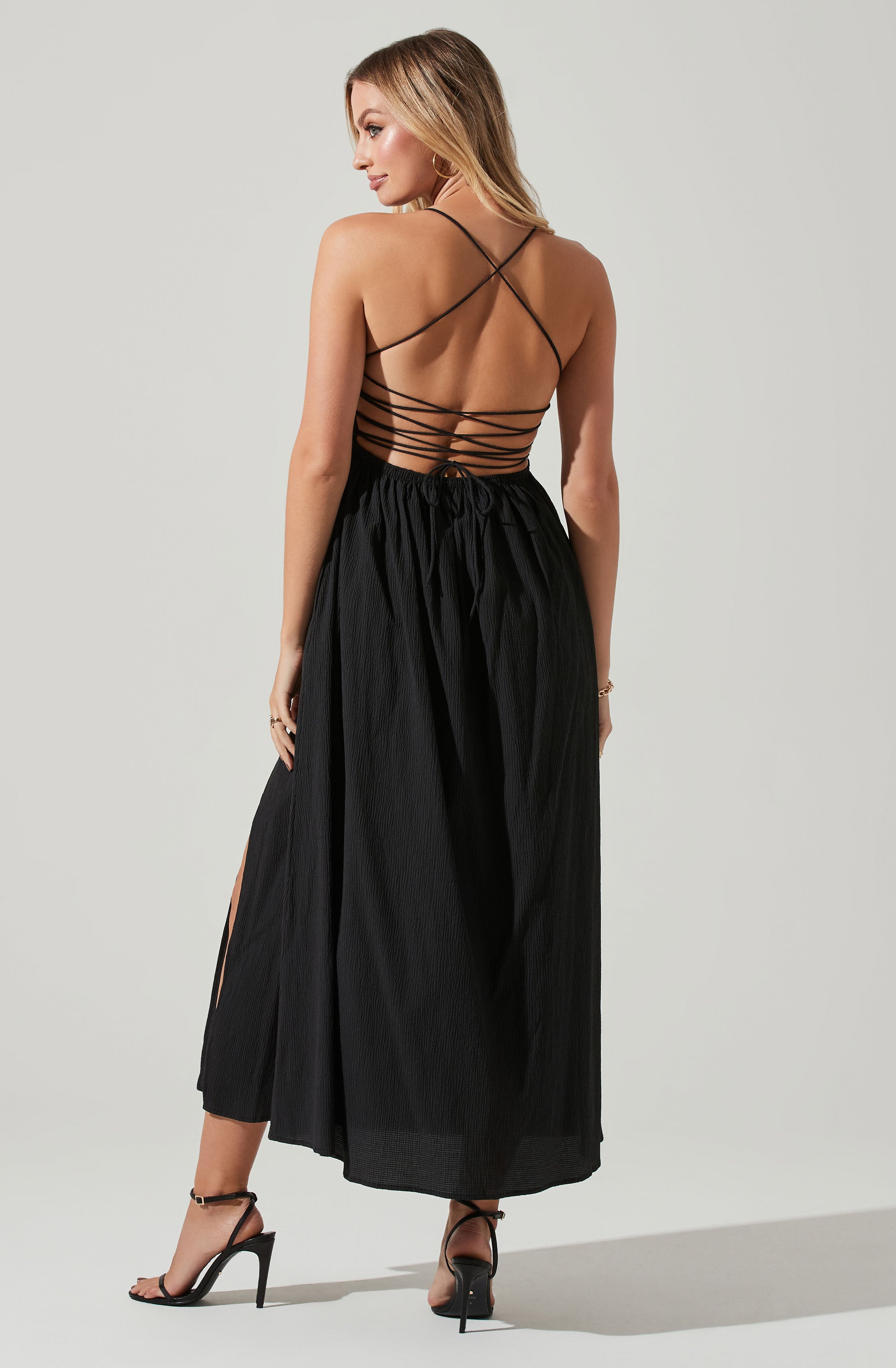 Stasia Smocked Midi Dress-Aljck