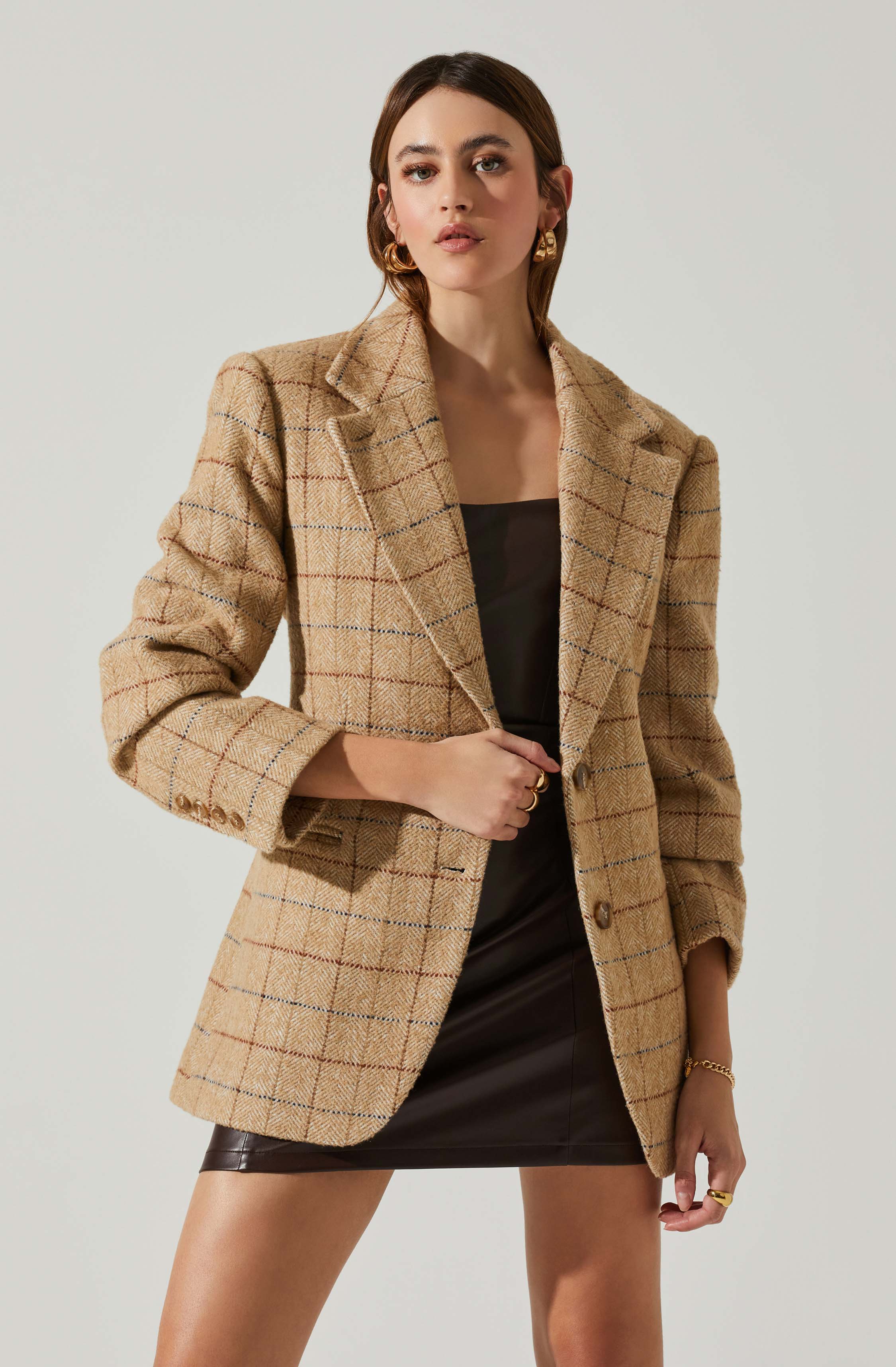 Carmen Strapless Faux Leather Mini Dress-Aljck