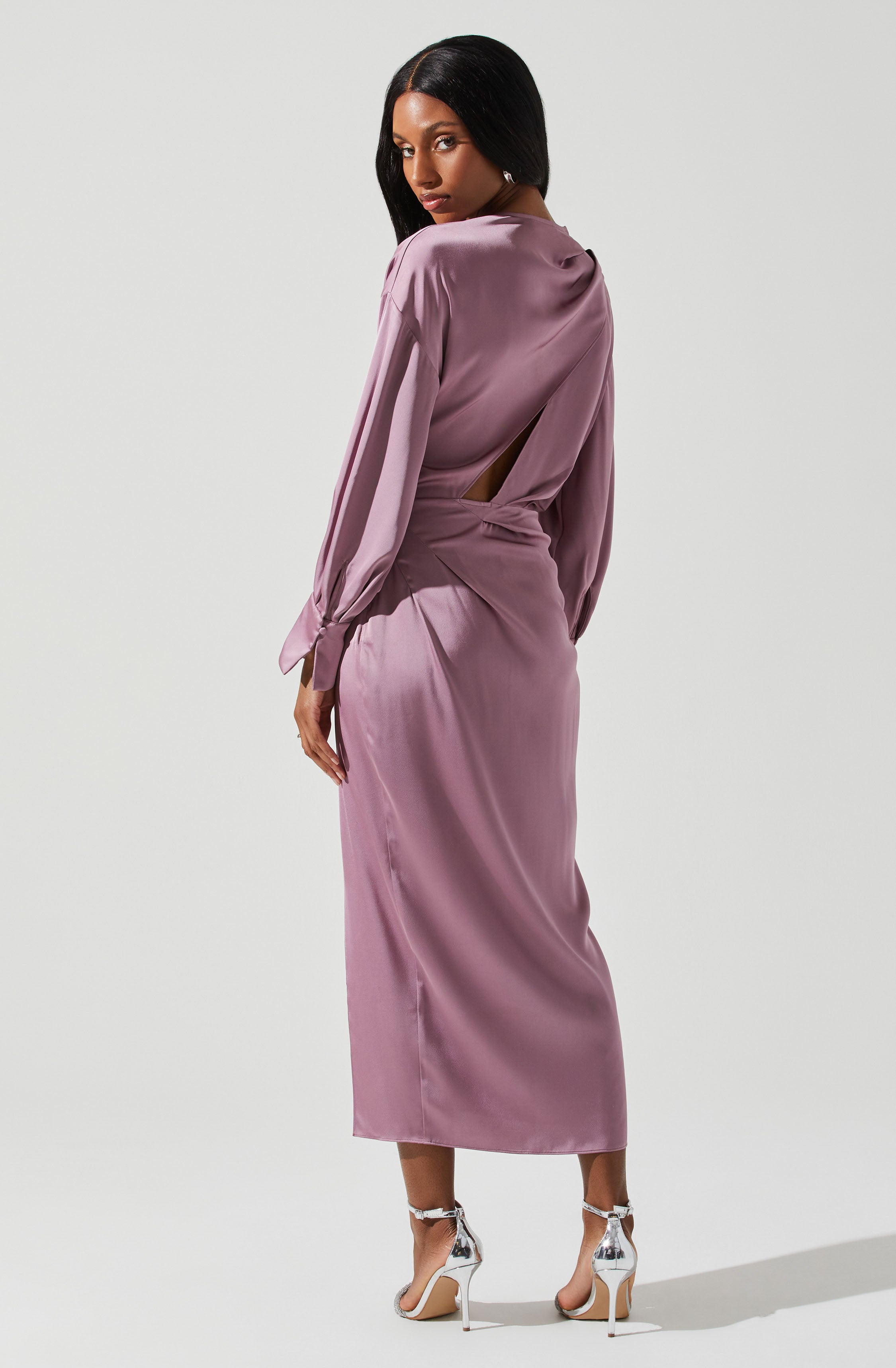 Sadyra Drop Shoulder Wrap Dress-Aljck