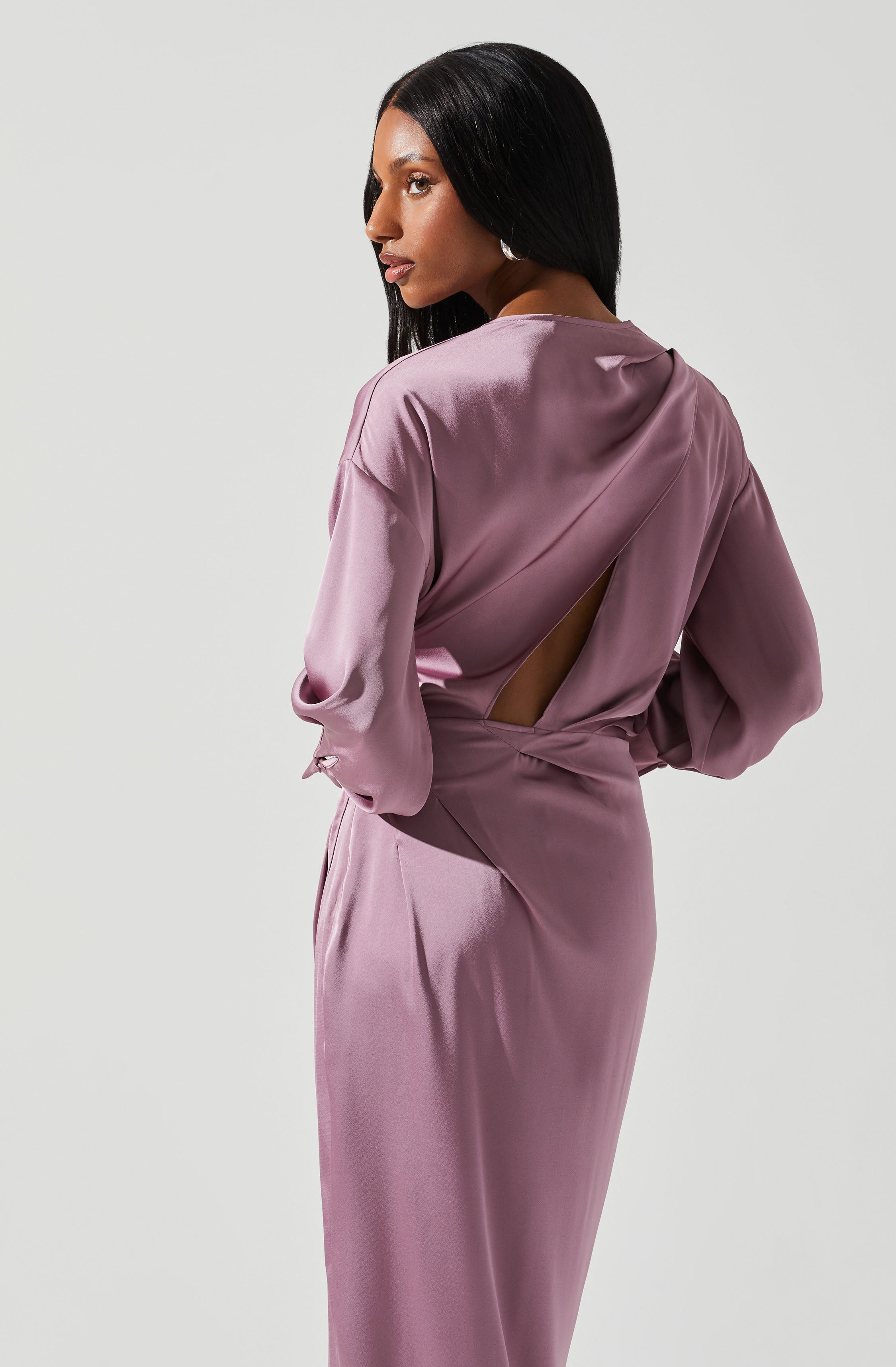 Sadyra Drop Shoulder Wrap Dress-Aljck