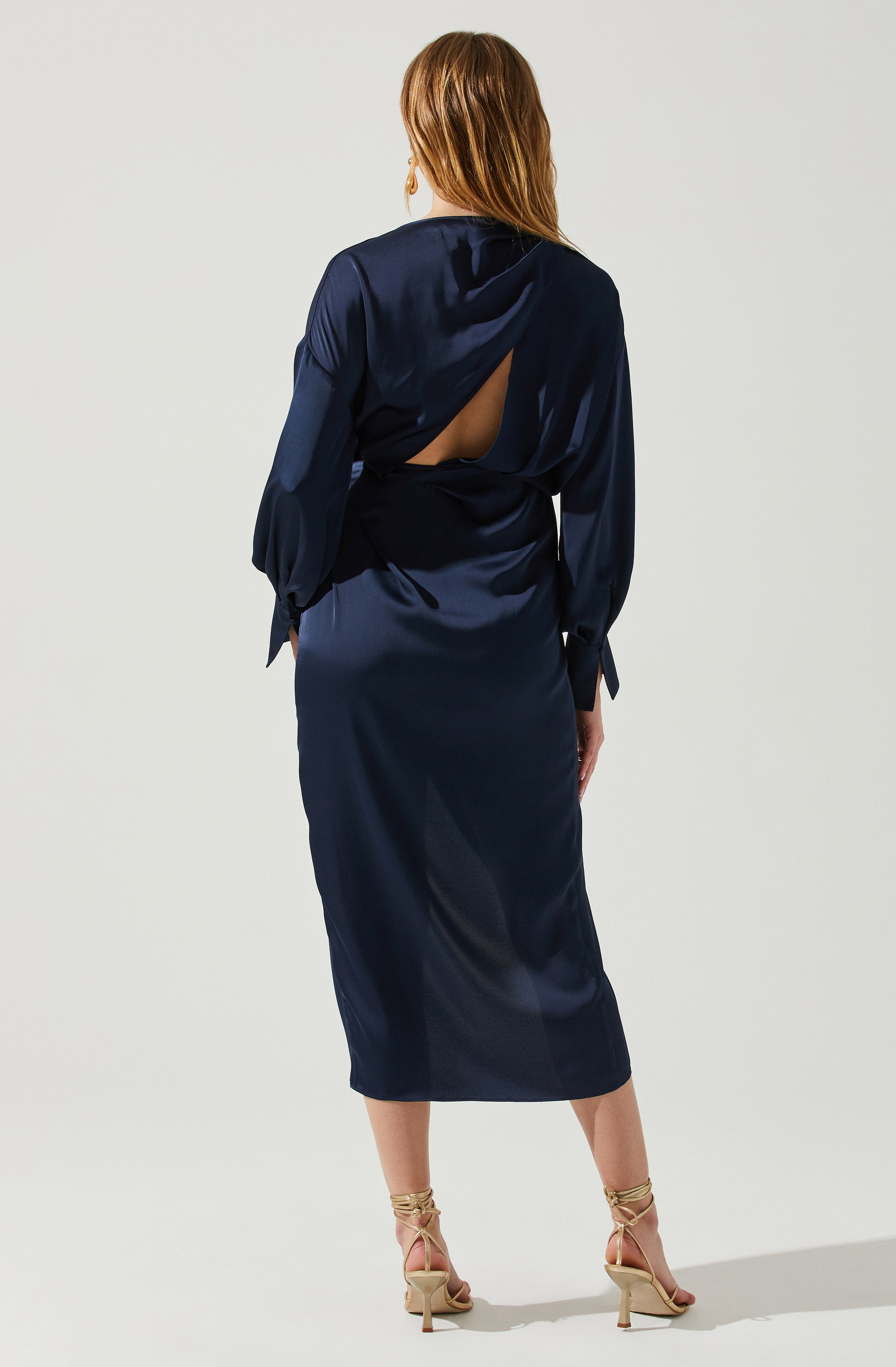 Sadyra Drop Shoulder Wrap Dress-Aljck