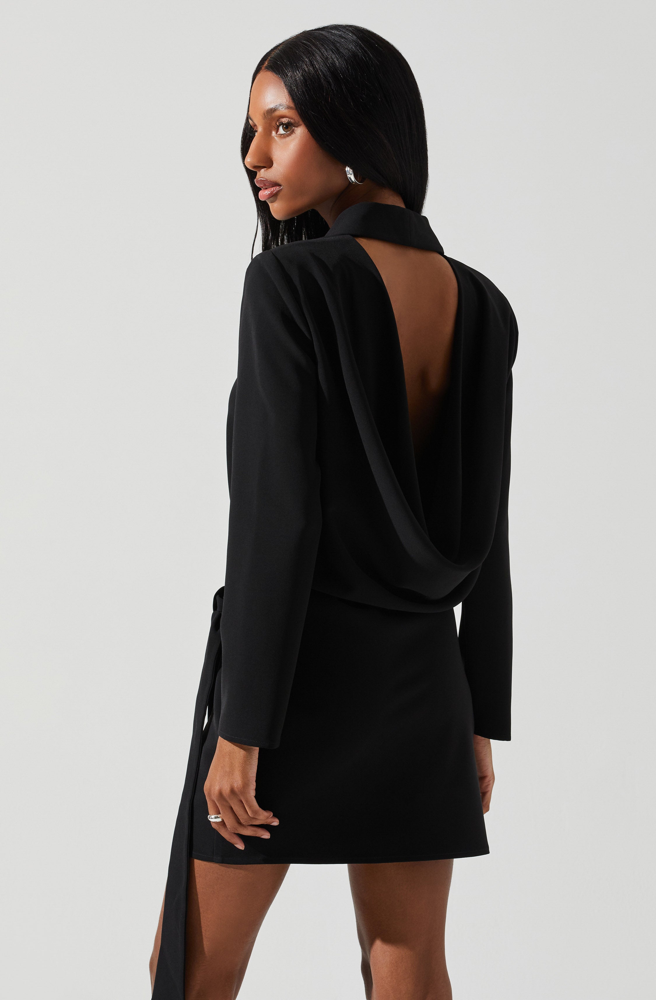 Graciela Wrap Blazer Mini Dress-Aljck