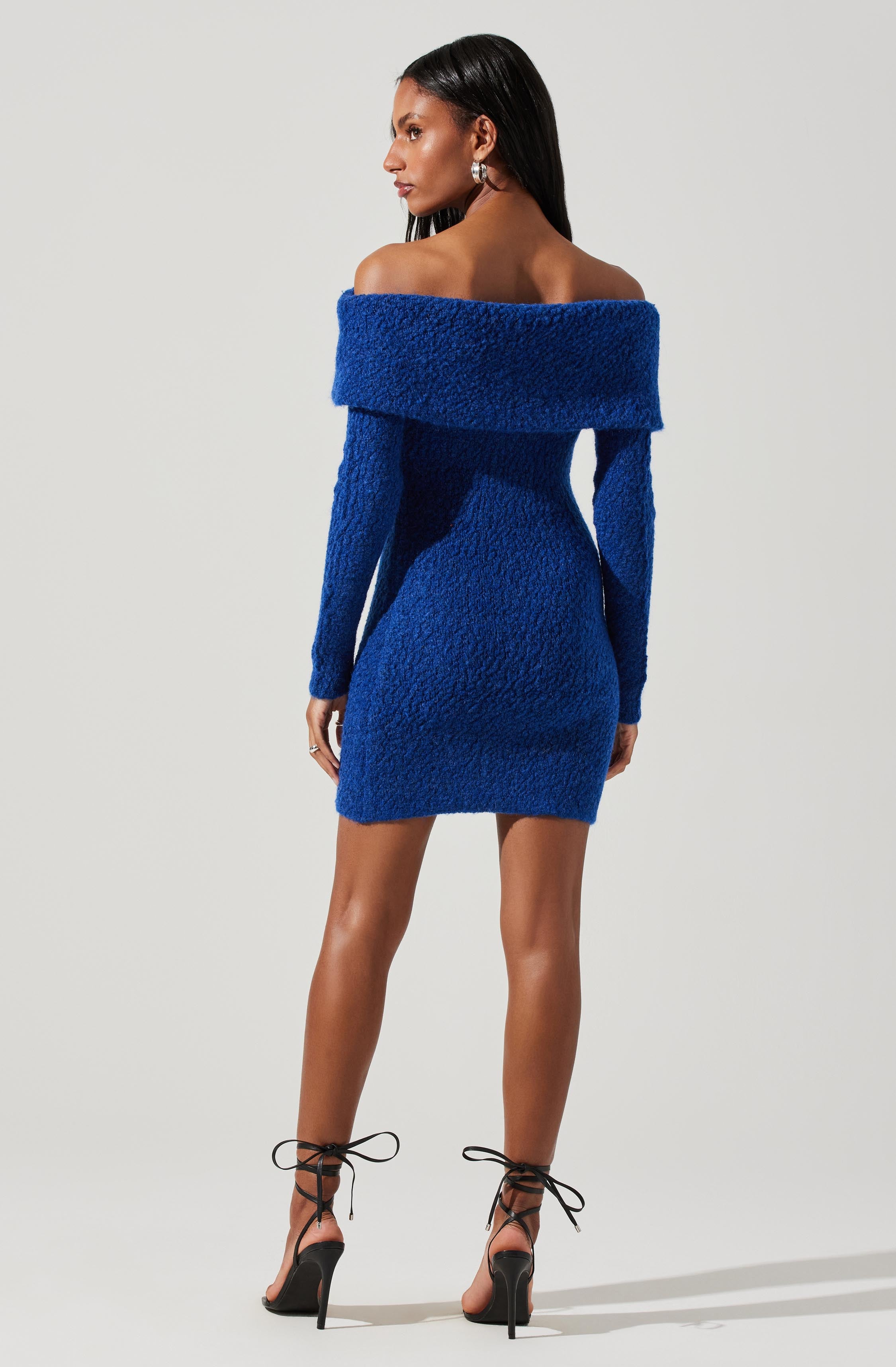 Danya Off Shoulder Sweater Dress-Aljck