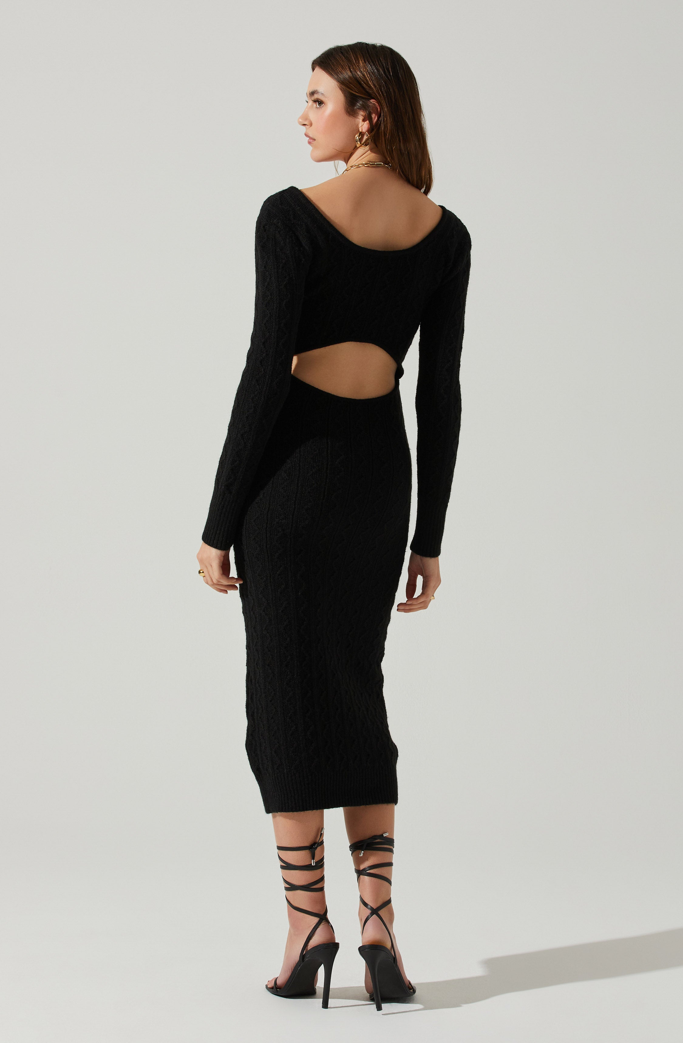 Regina Cutout Midi Sweater Dress-Aljck