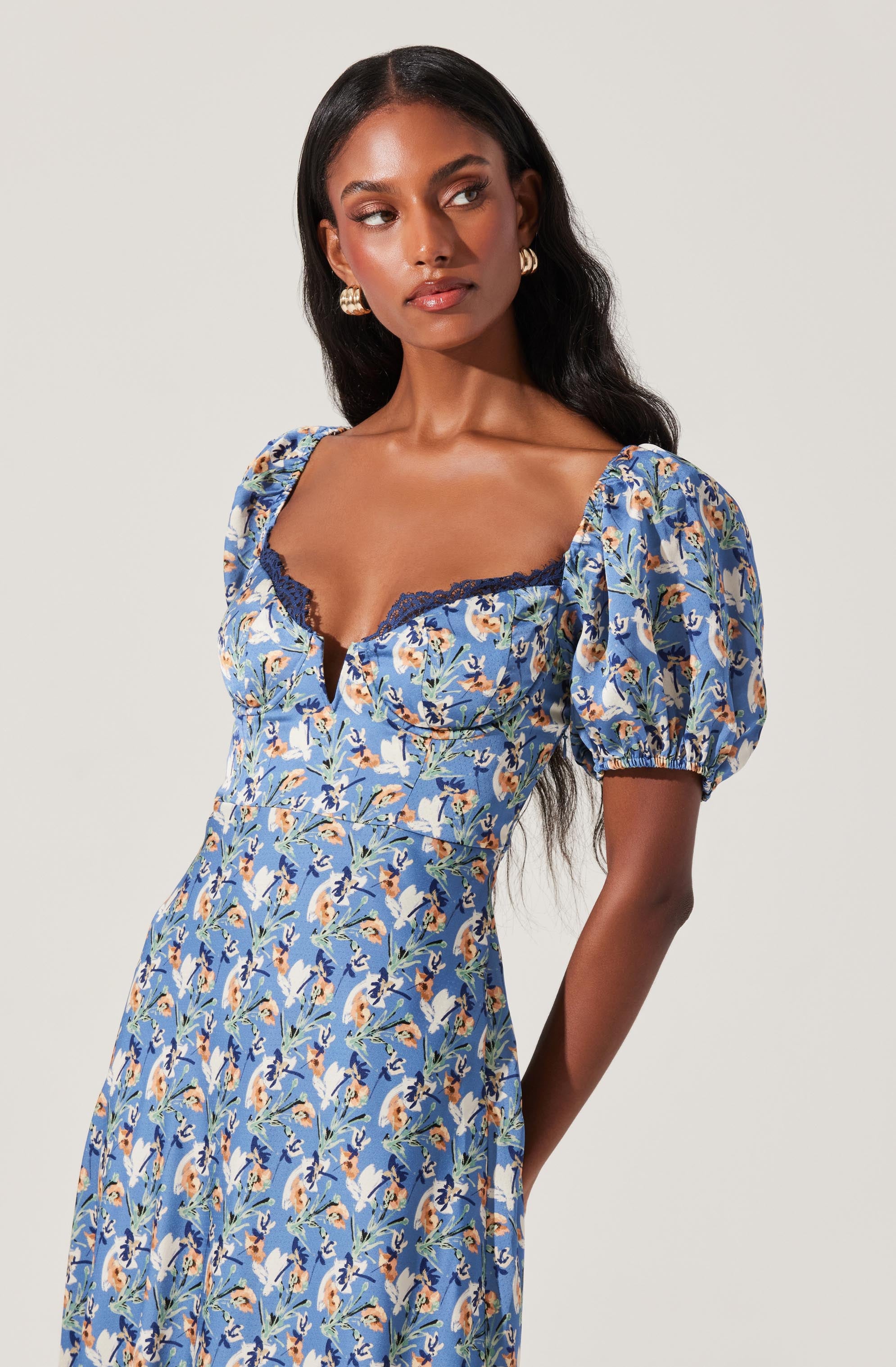 Sylvie Floral Bustier Maxi Dress-Aljck