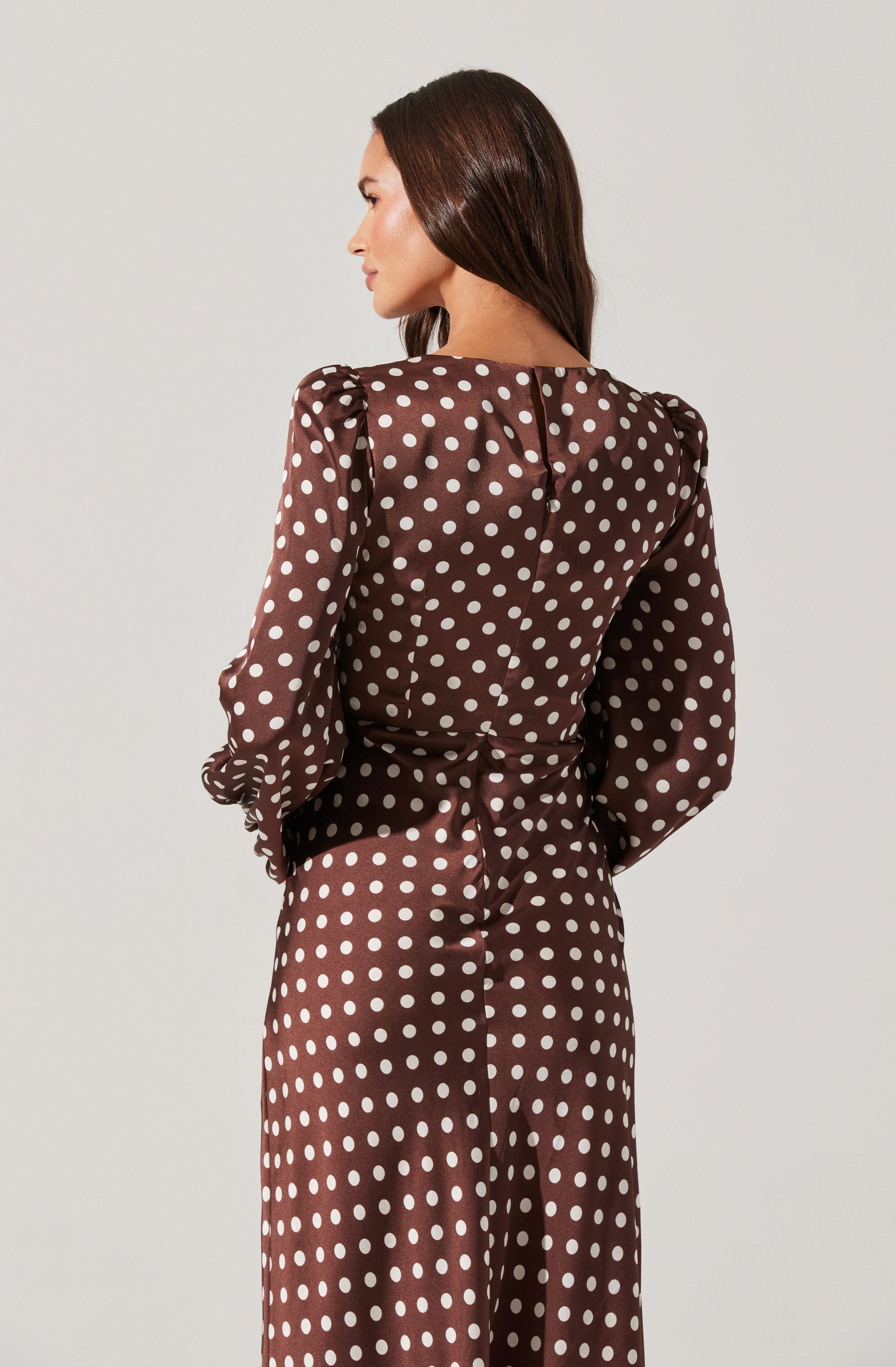 Suzy Polka Dot Midi Dress-Aljck
