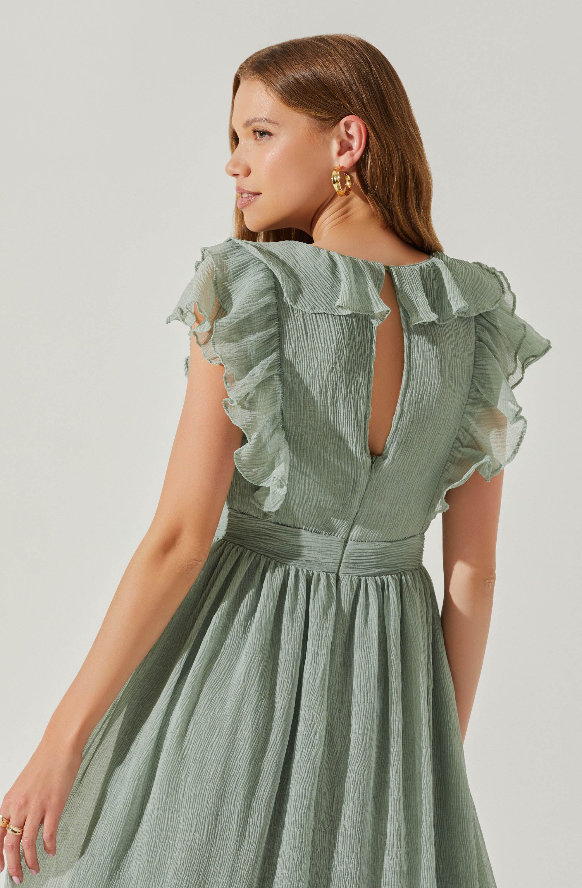 Tiara Ruffle Maxi Dress-Aljck