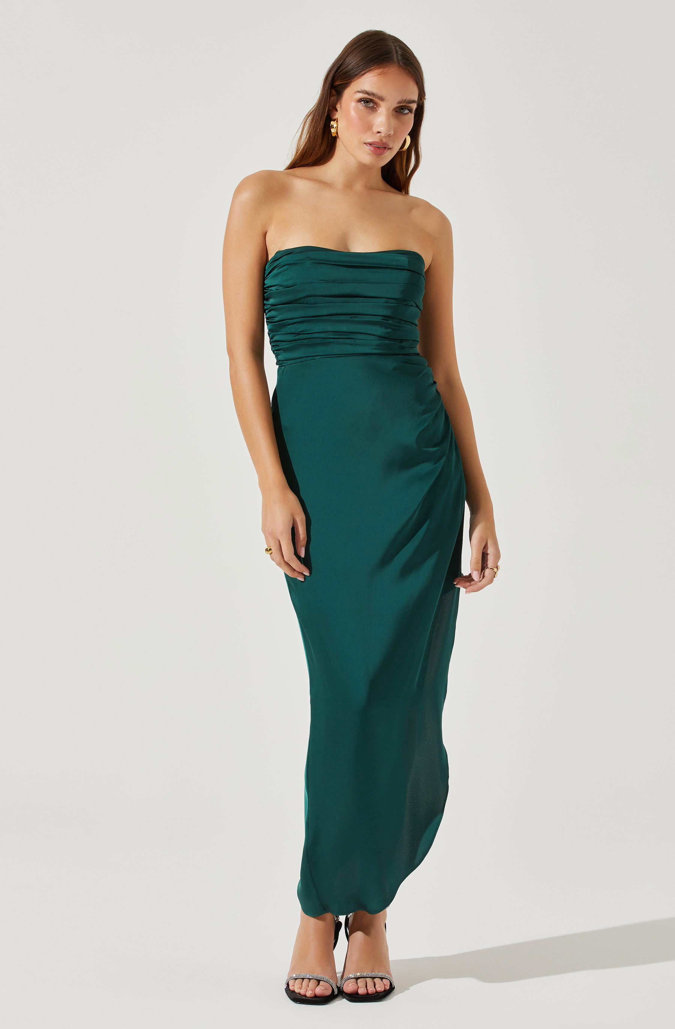 Hallie Strapless Maxi Dress-Aljck