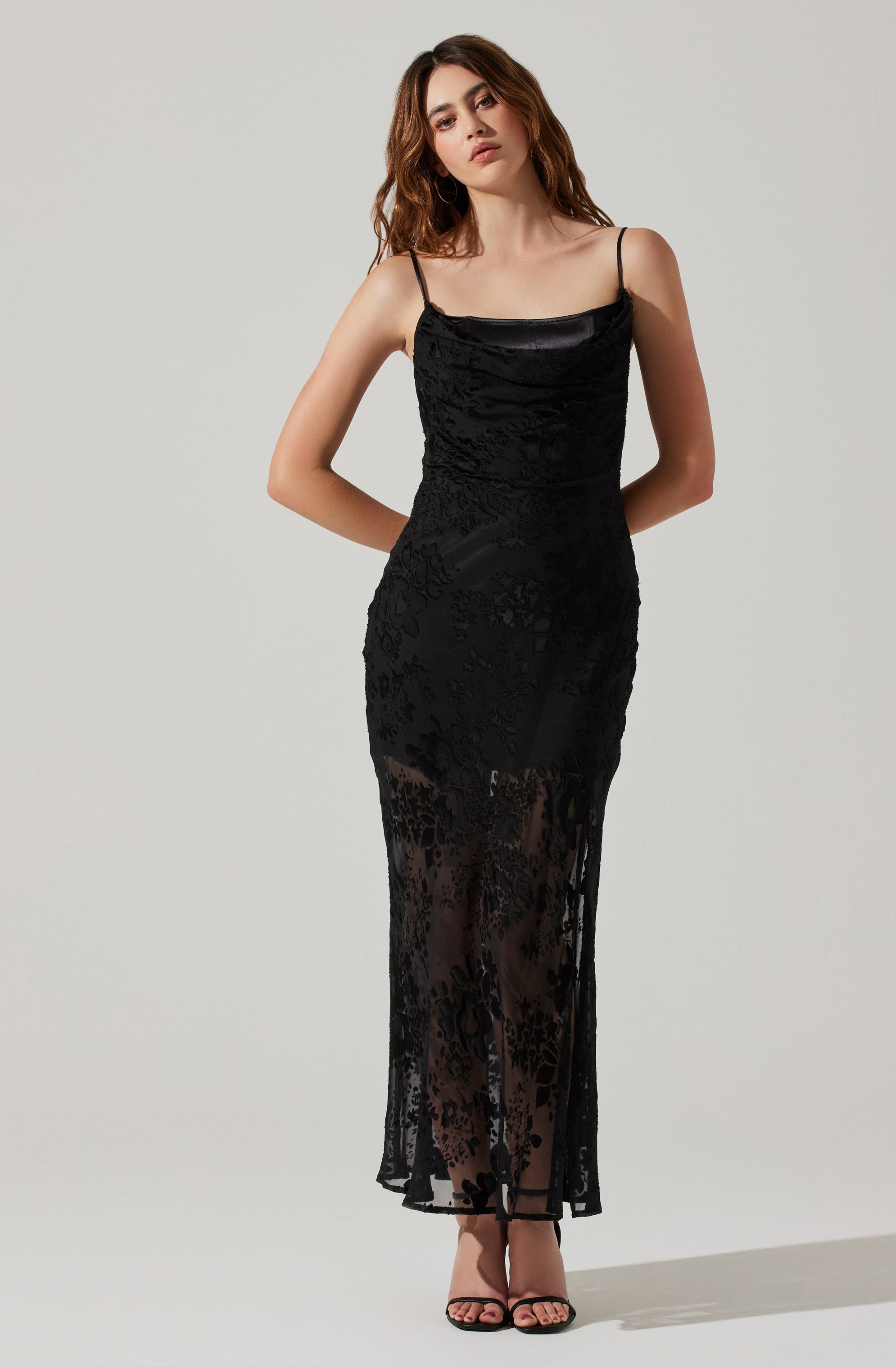 Aubrielle Burnout Maxi Dress-Aljck