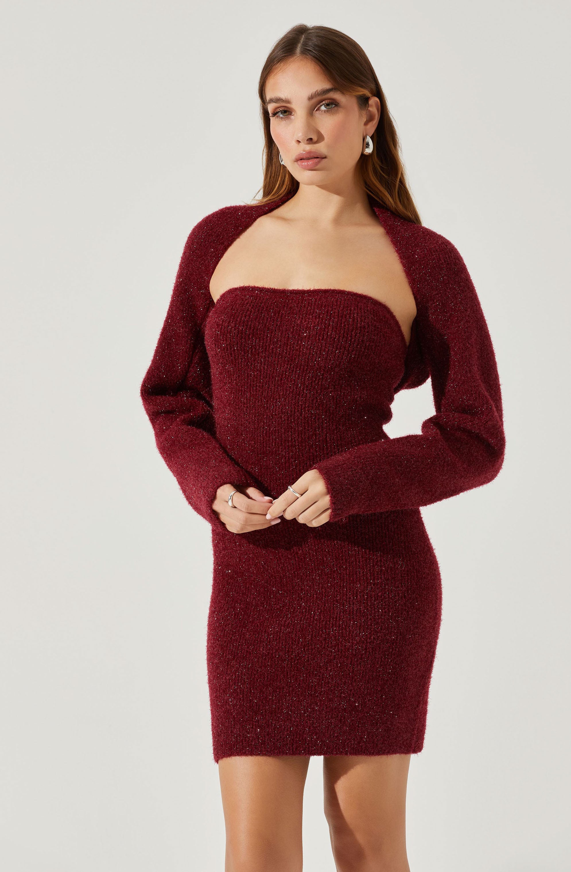 Tamara Shrug And Mini Sweater Dress-Aljck