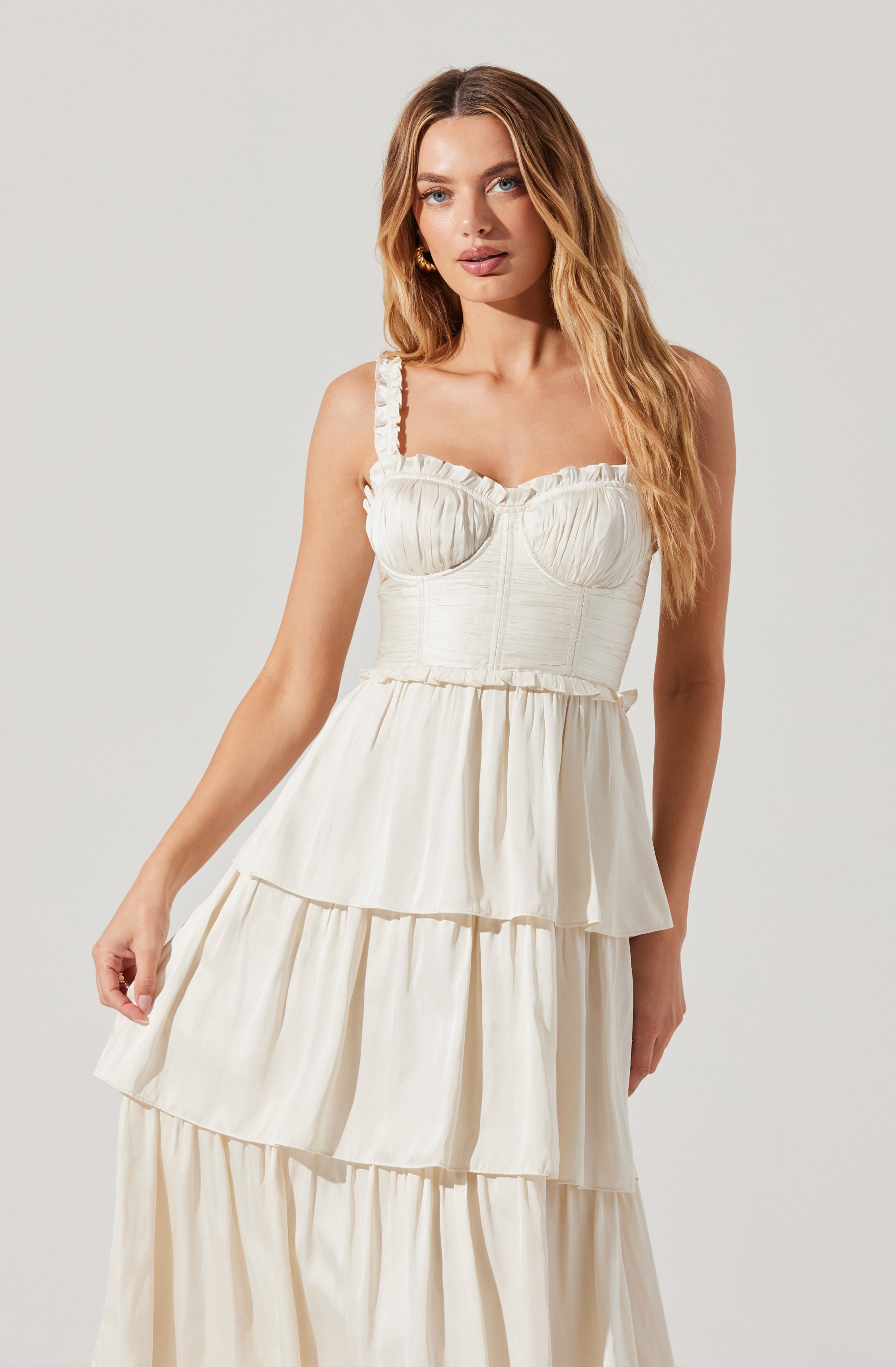 Tempany Tiered Bustier Maxi Dress-Aljck