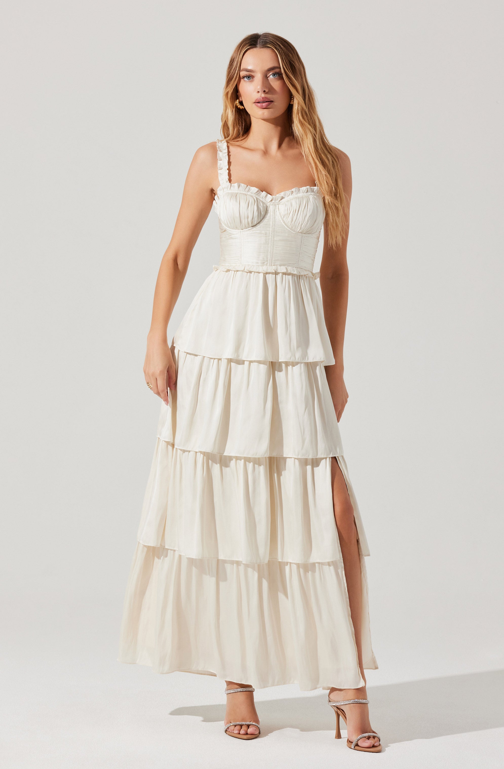 Tempany Tiered Bustier Maxi Dress-Aljck