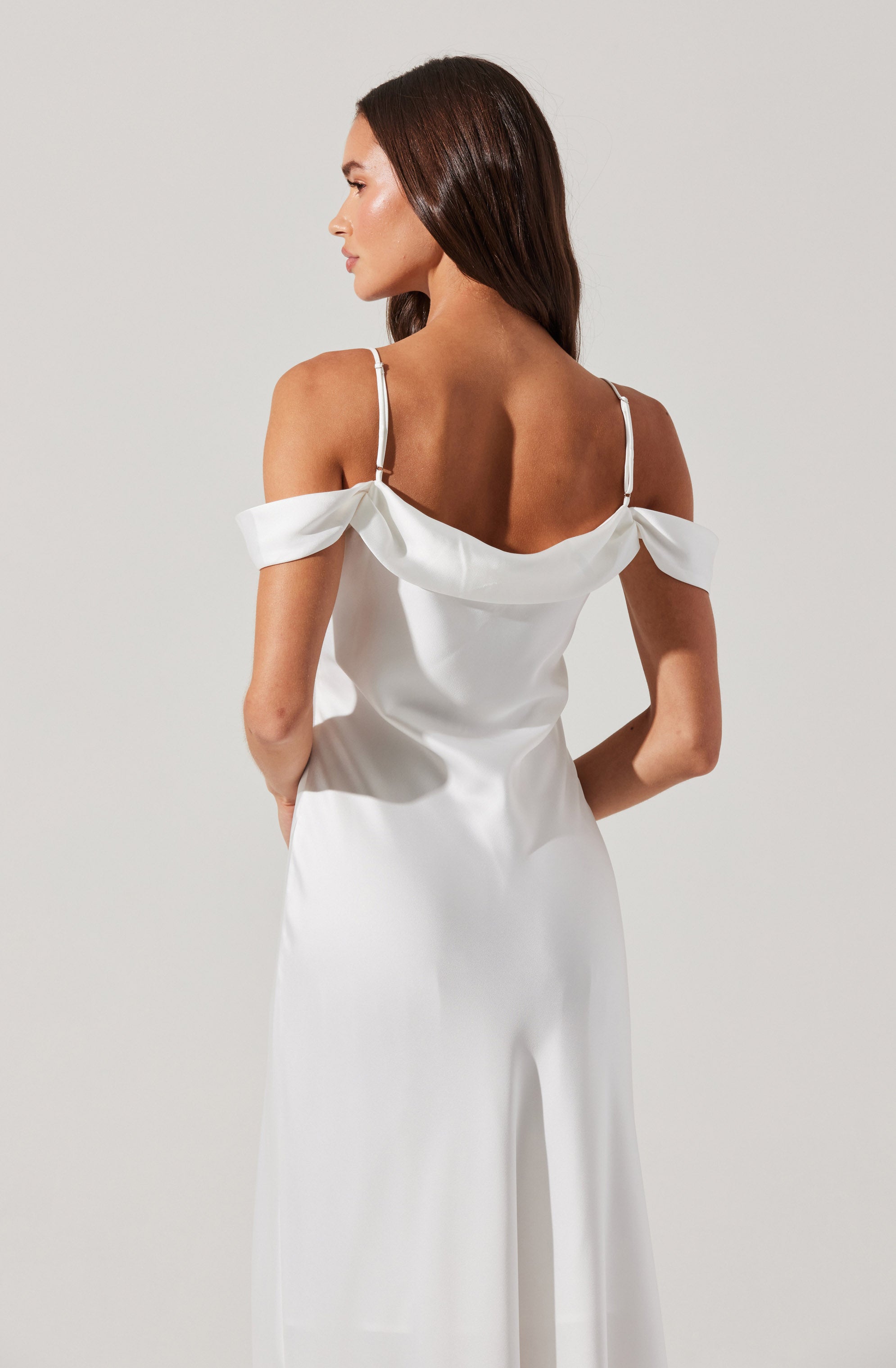 Kitura Cold Shoulder Midi Dress-Aljck
